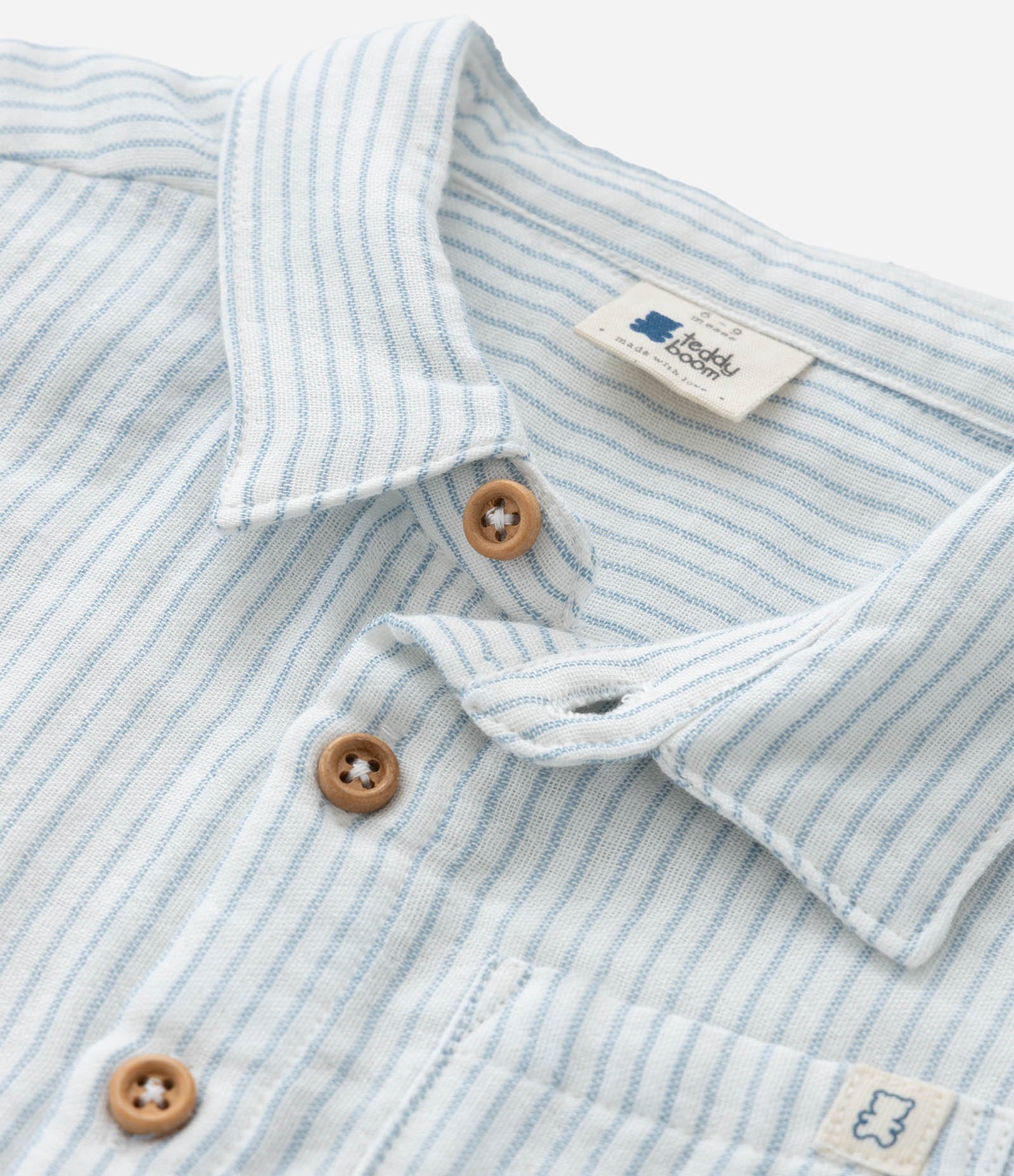 Conjunto Infantil em Tricoline com Estampa de Listras - Tam 0 a 18 Meses Cinza 11