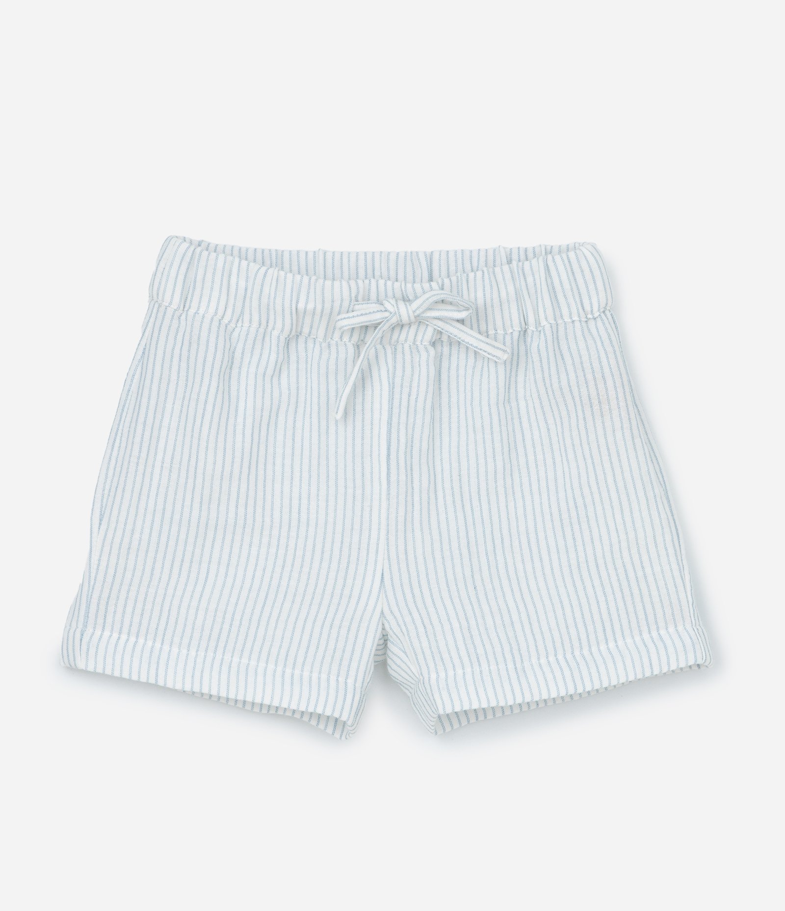 Conjunto Infantil em Tricoline com Estampa de Listras - Tam 0 a 18 Meses Cinza 4