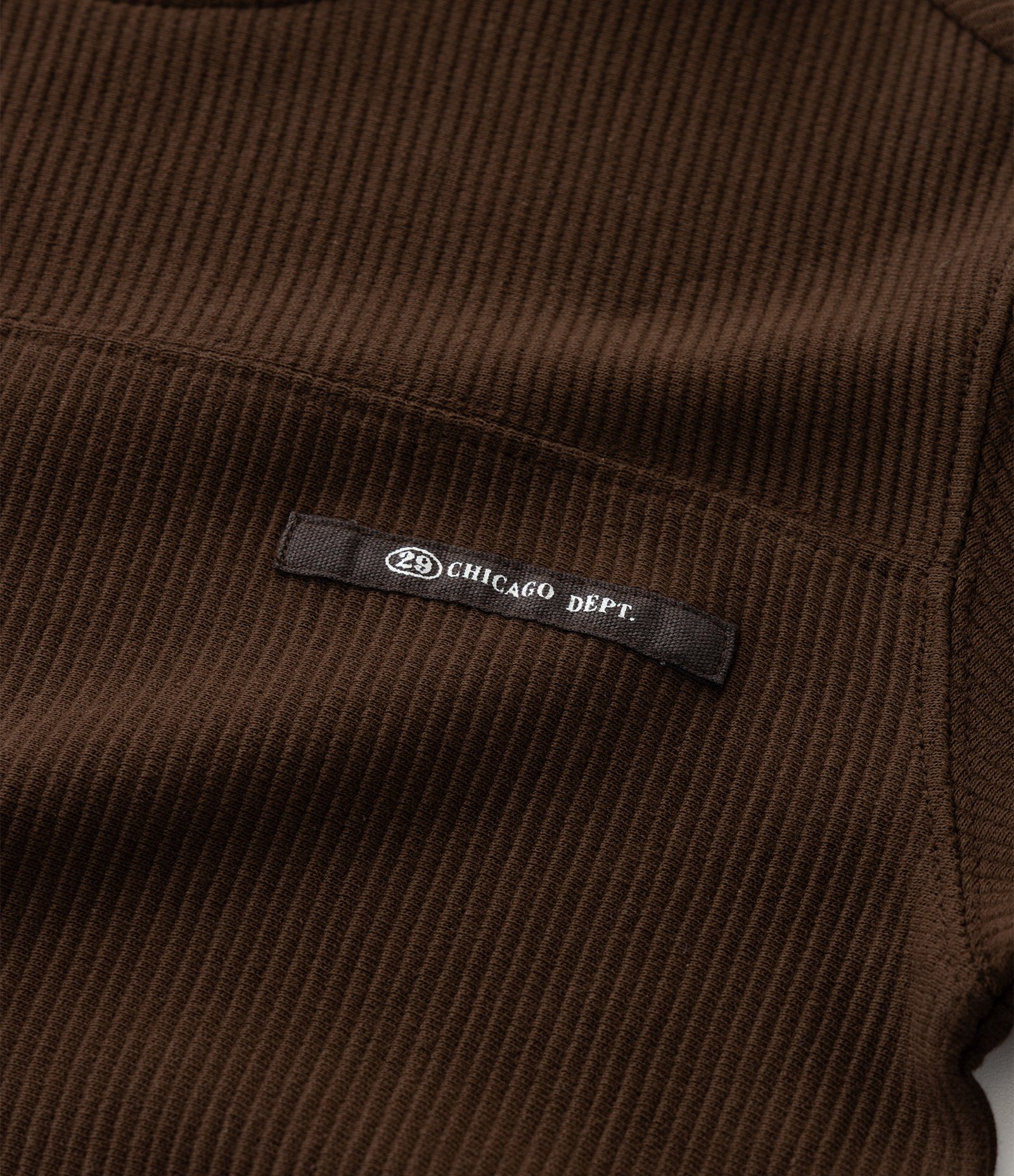 Camiseta Infantil Canelada com Etiqueta Aplicada - Tam 5 a 14 Anos Marrom 5