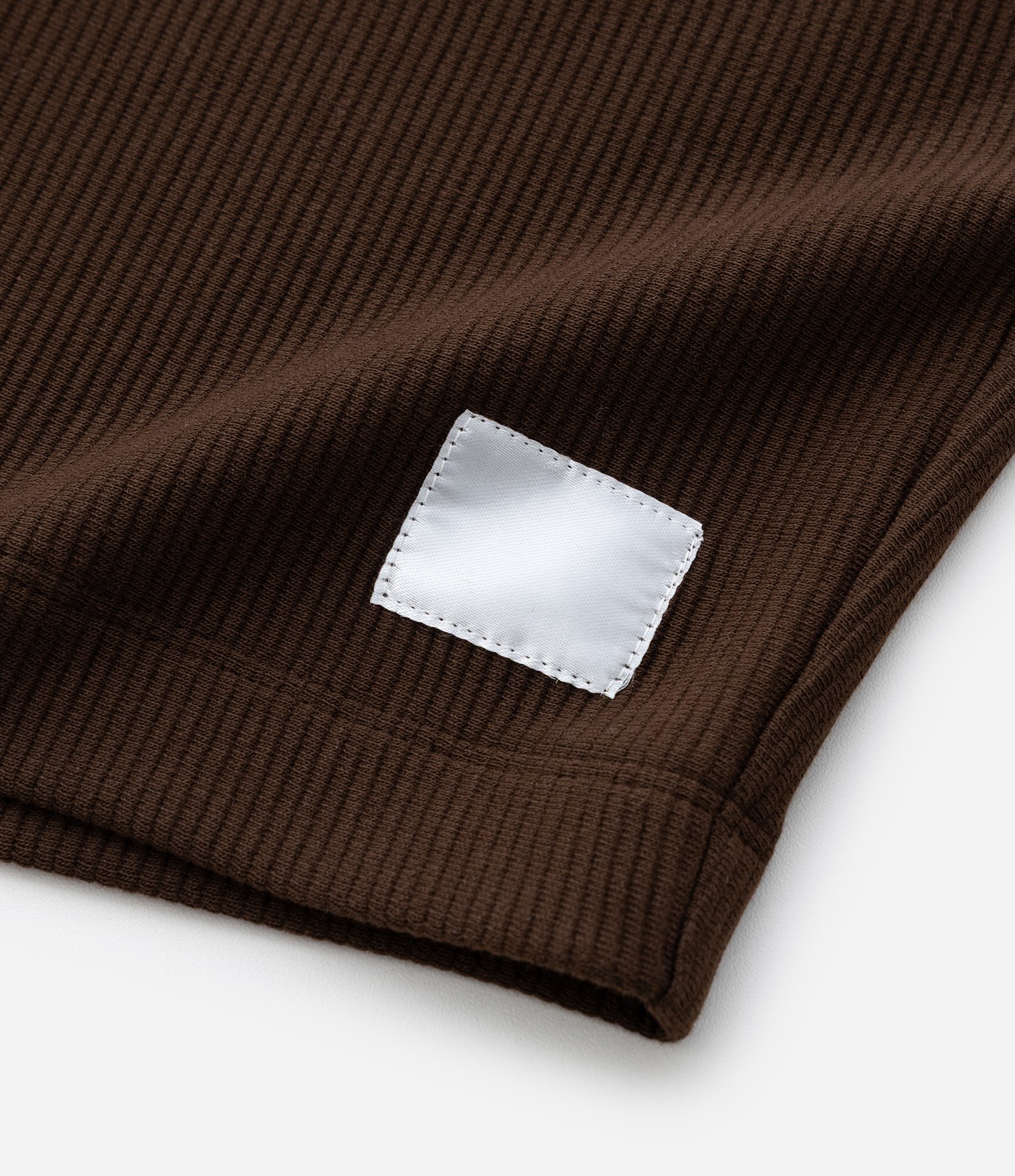 Bermuda Infantil em Moletom Liso com Etiqueta - Tam 5 a 14 Anos Marrom Escuro 6