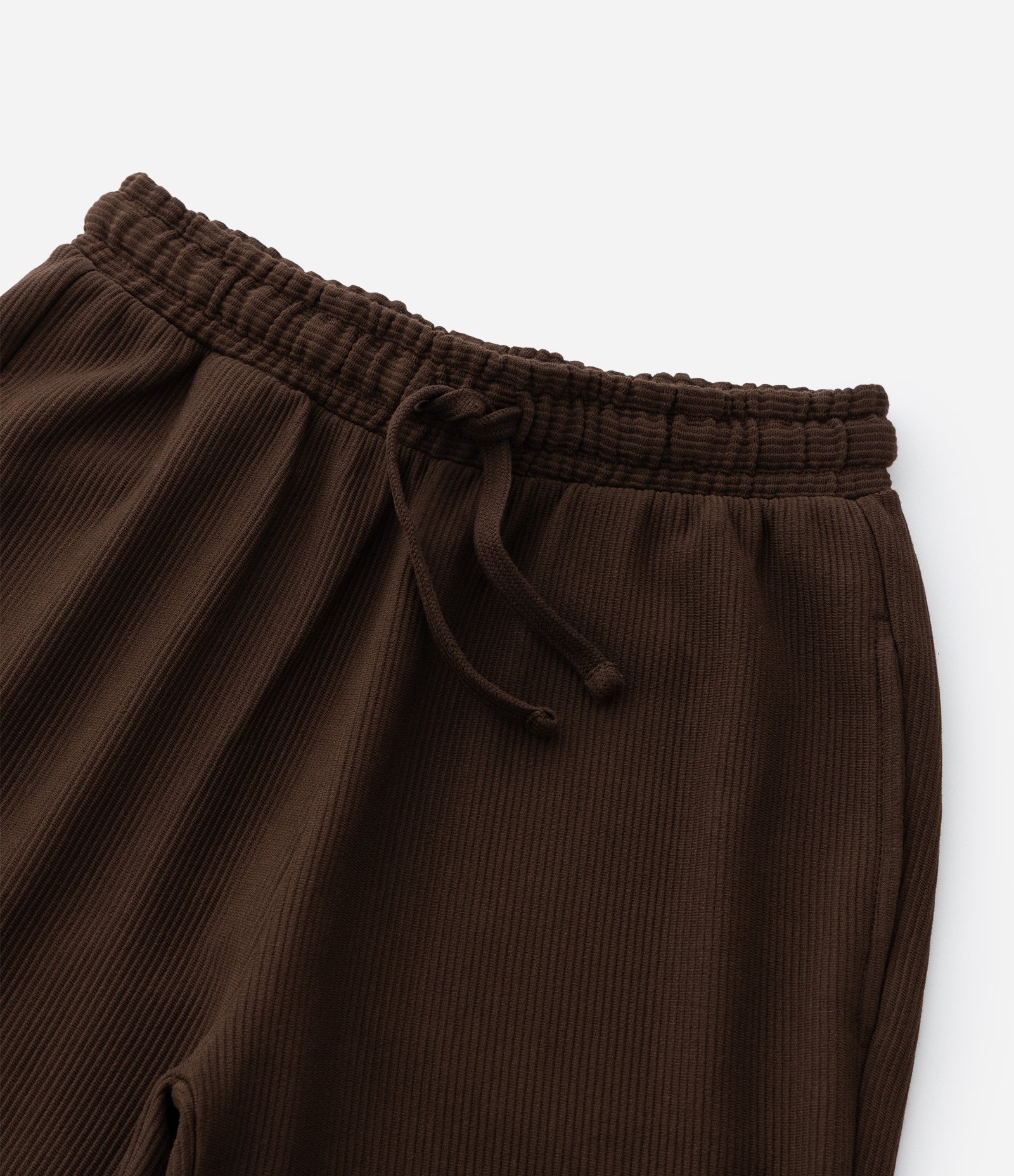 Bermuda Infantil em Moletom Liso com Etiqueta - Tam 5 a 14 Anos Marrom Escuro 7