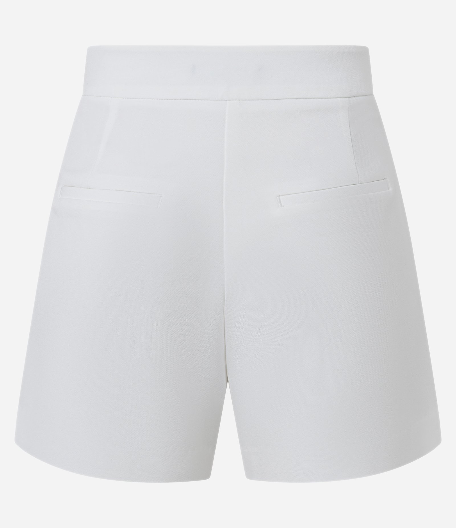 Short Alfaitado Cintura Alta com Bolsos Laterais Branco 4