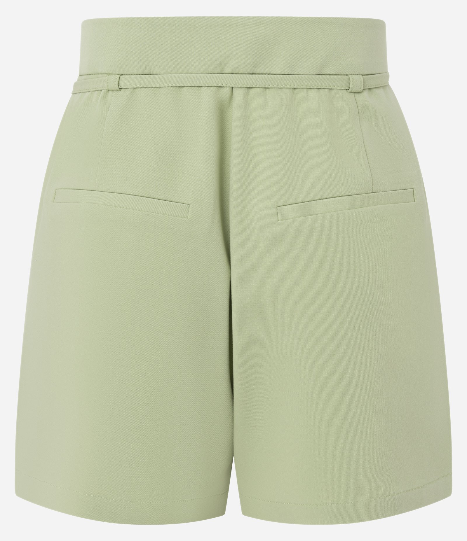 Short Reto Alfaiatado Cintura Alta em Crepe com Amarração Verde 7