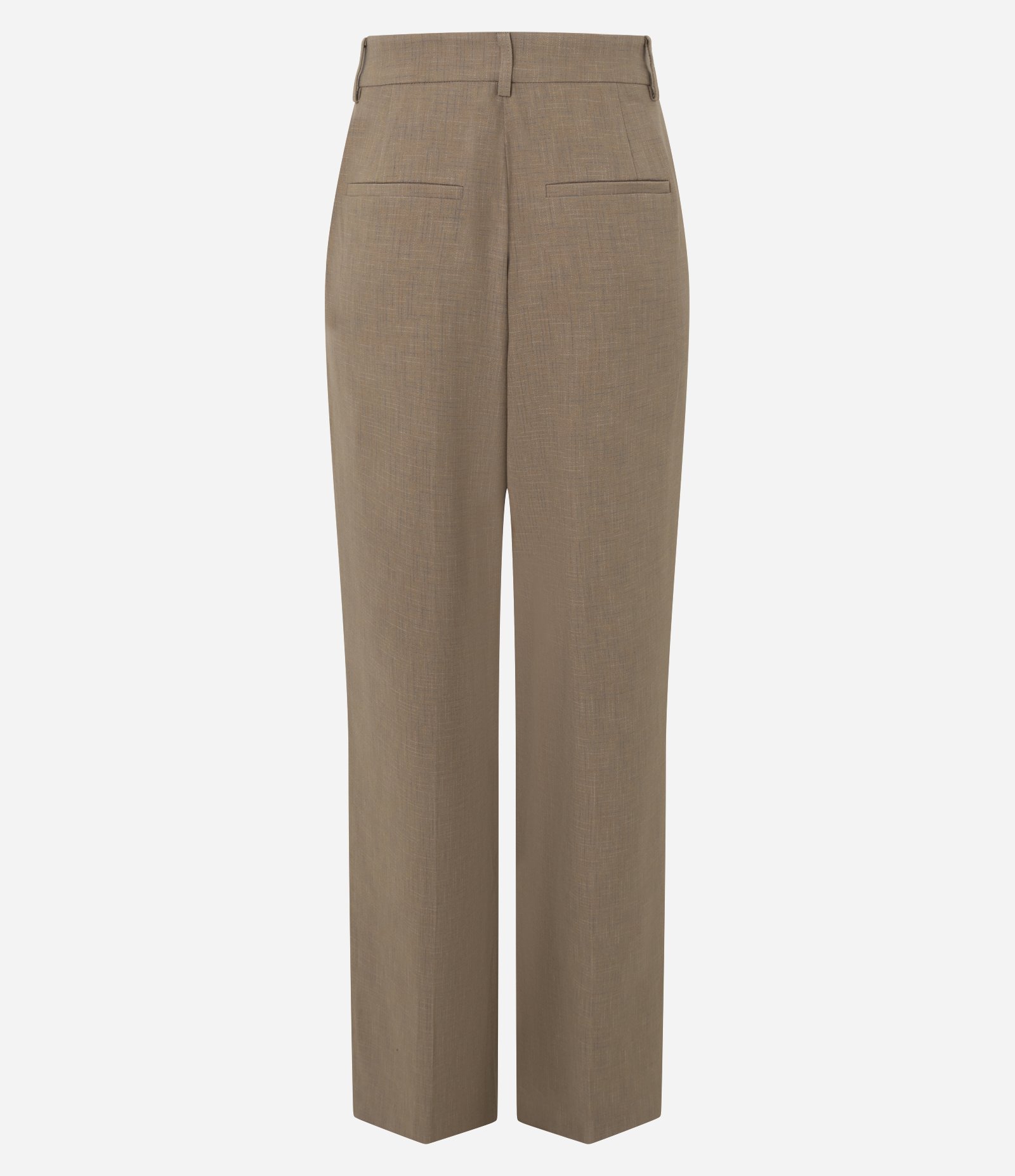 Calça Wide Leg Alfaiatada com Estampa Xadrez Pontilhada Marrom 10