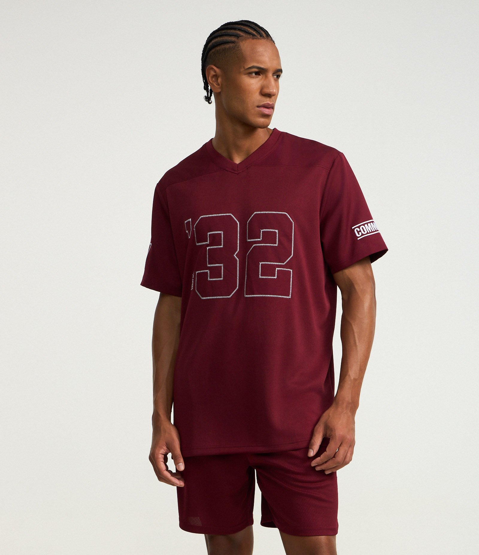 Bermuda Esportiva em Tecnologia Dry com Estampa Lateral Lettering Cabernet 5