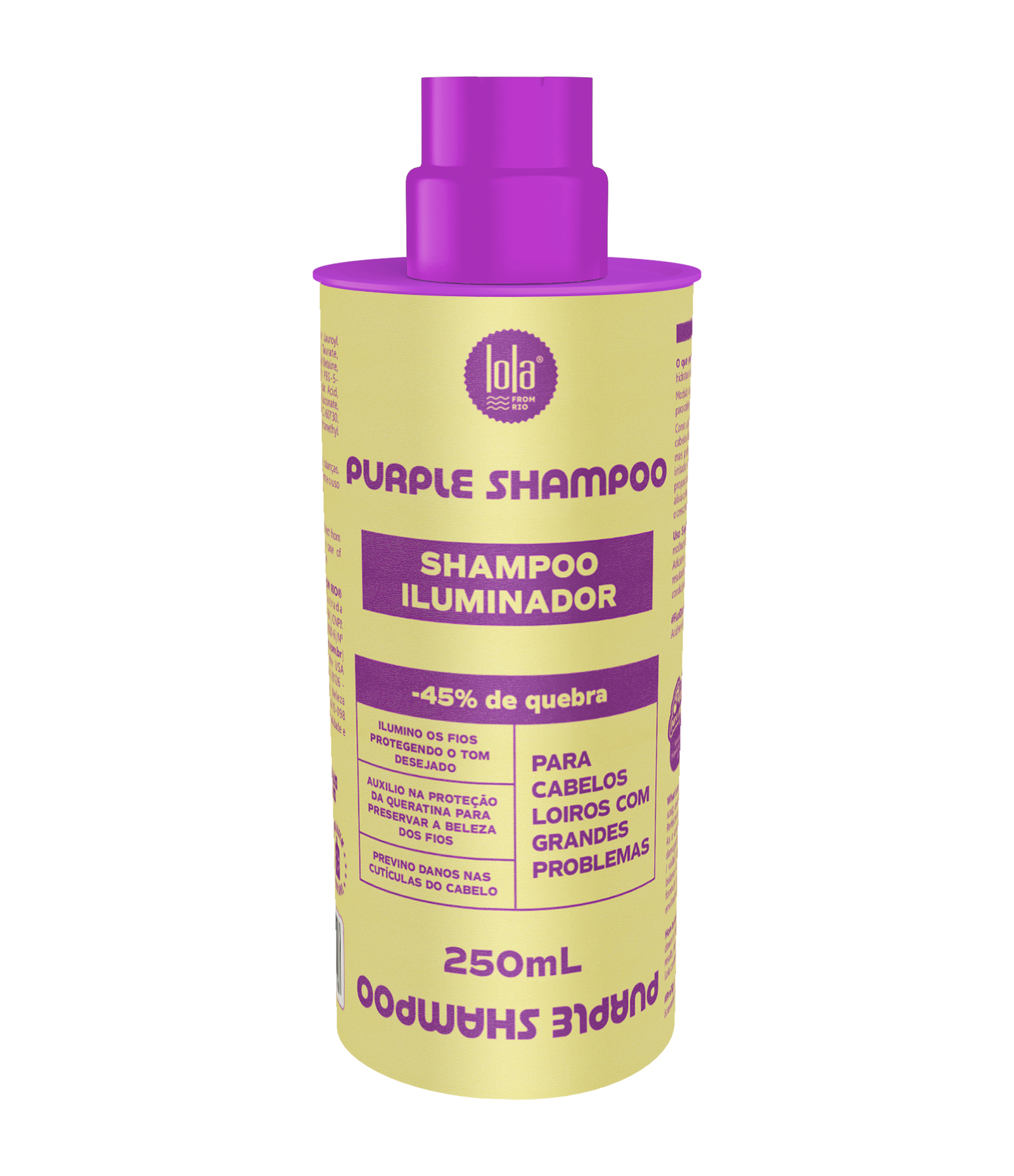 Shampoo Iluminador para Cabelos Loiros 250ml Purple Oil 250ml 1