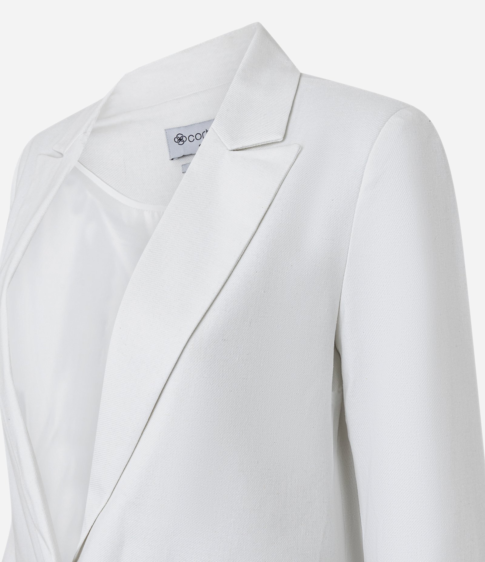 Blazer Oversized Alfaiatado com Botão Único e Lapelas Off White 7