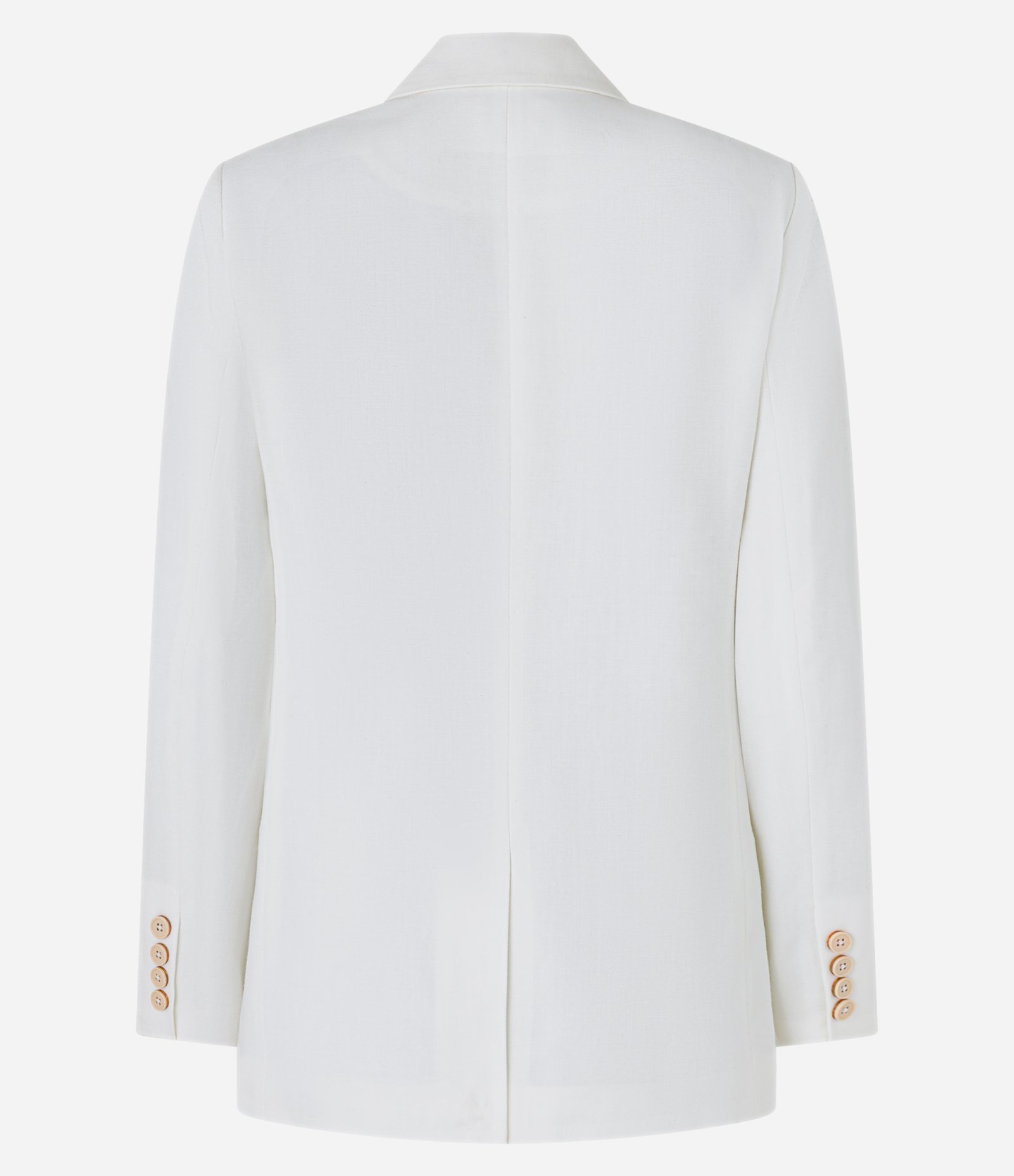 Blazer com Linho e Lapela na Gola Branco 7
