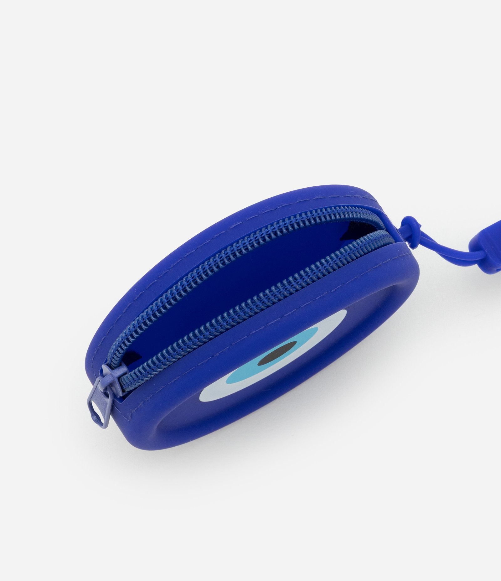 Necessaire Porta Moedas em Silicone Olho Grego com Alça Azul 2