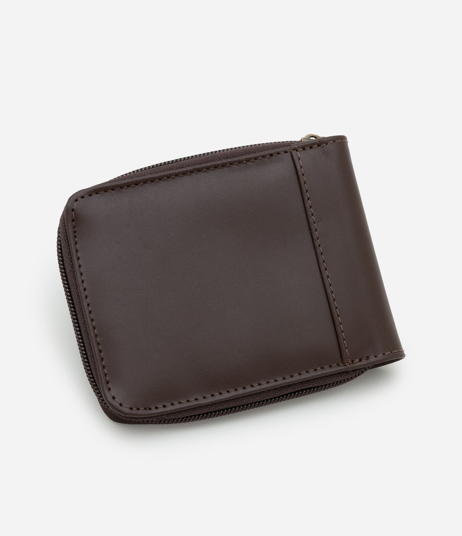 Carteira Dobrável em Couro com Zíper 1