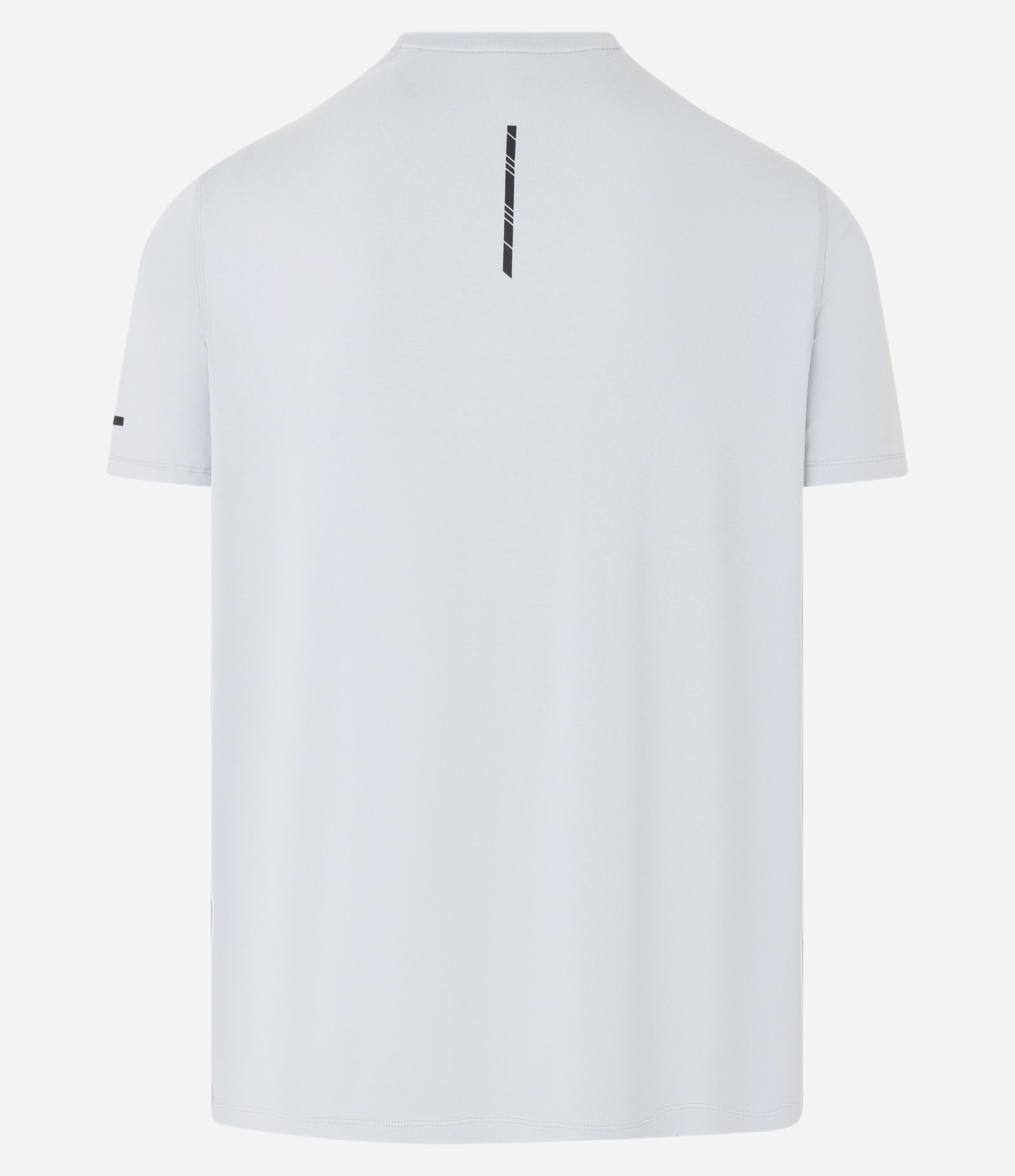 Camiseta Regular Esportiva em Tecnologia Dry com Etiqueta na Barra Cinza 8