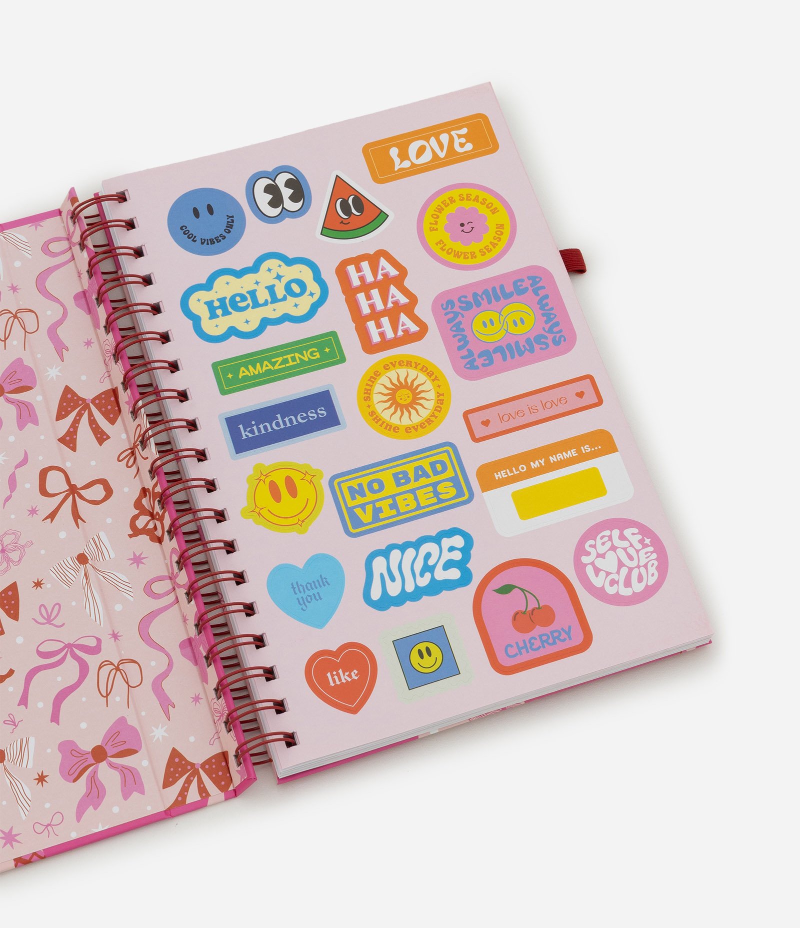 Planner com Estampa de Cereja com Lacinho Rosa 3