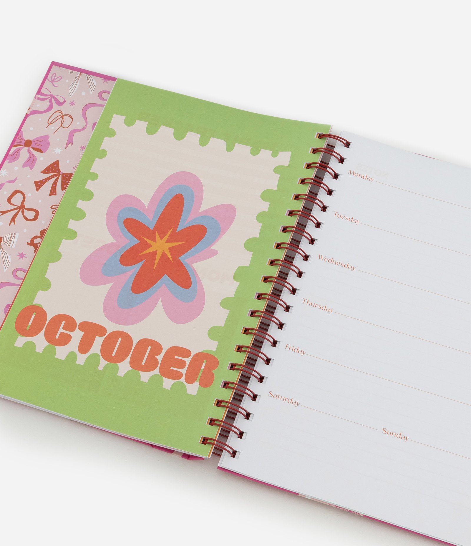 Planner com Estampa de Cereja com Lacinho Rosa 4