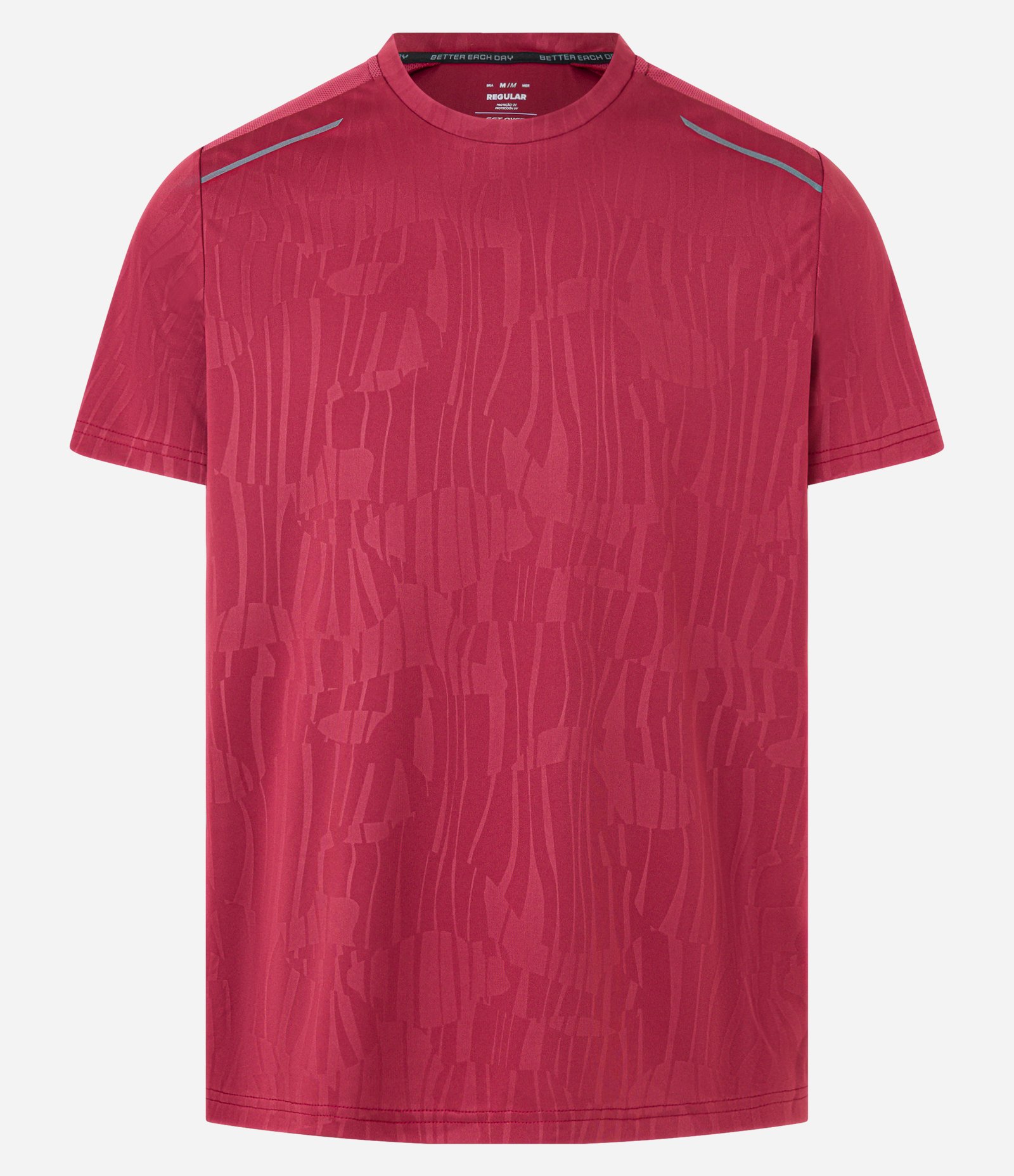 Camiseta Esportiva Tecnologia Dry com Estampa Heat Print Vermelho 5