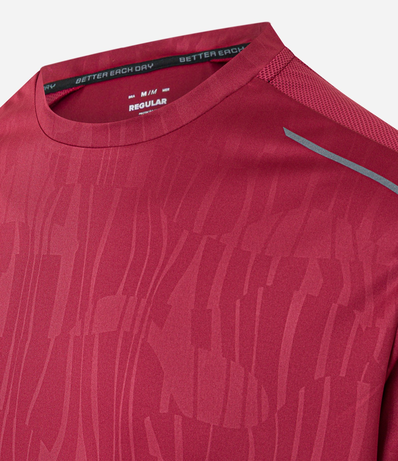 Camiseta Esportiva Tecnologia Dry com Estampa Heat Print Vermelho 6