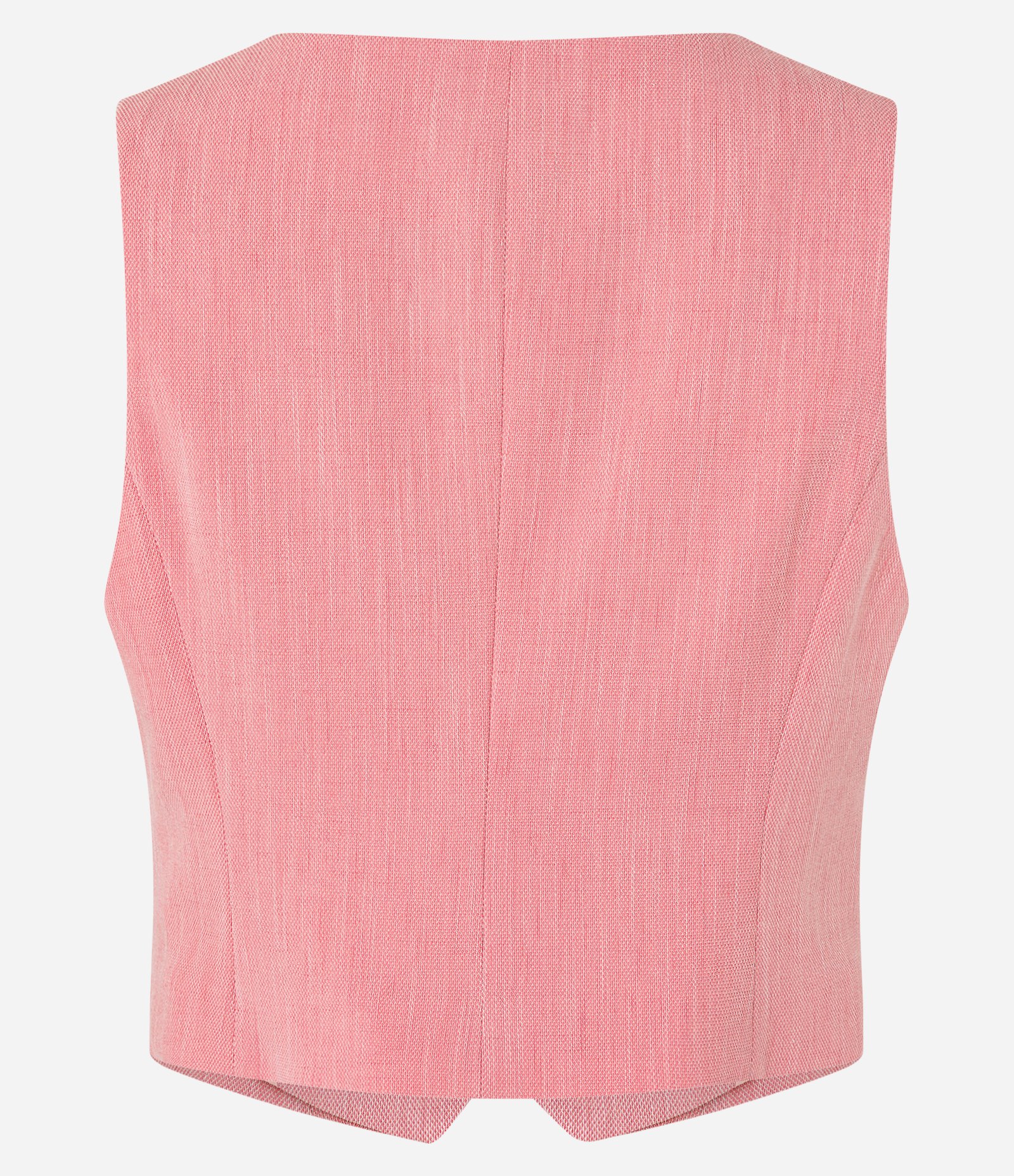 Colete Cropped Alfaiatado com Textura e Botões Rosa 6