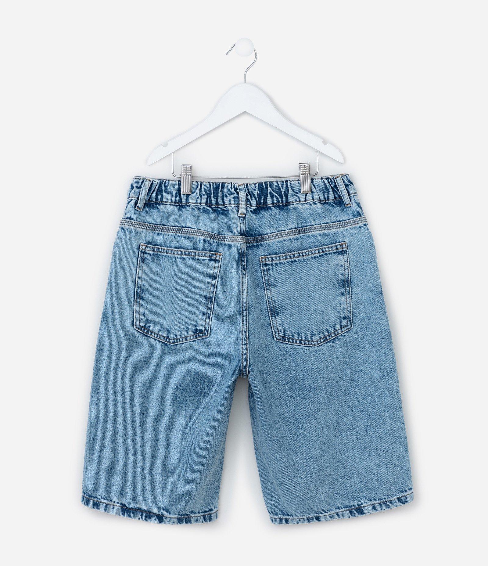 Bermuda Baggy Infantil Jeans - Tam 5 a 14 Anos Azul 2