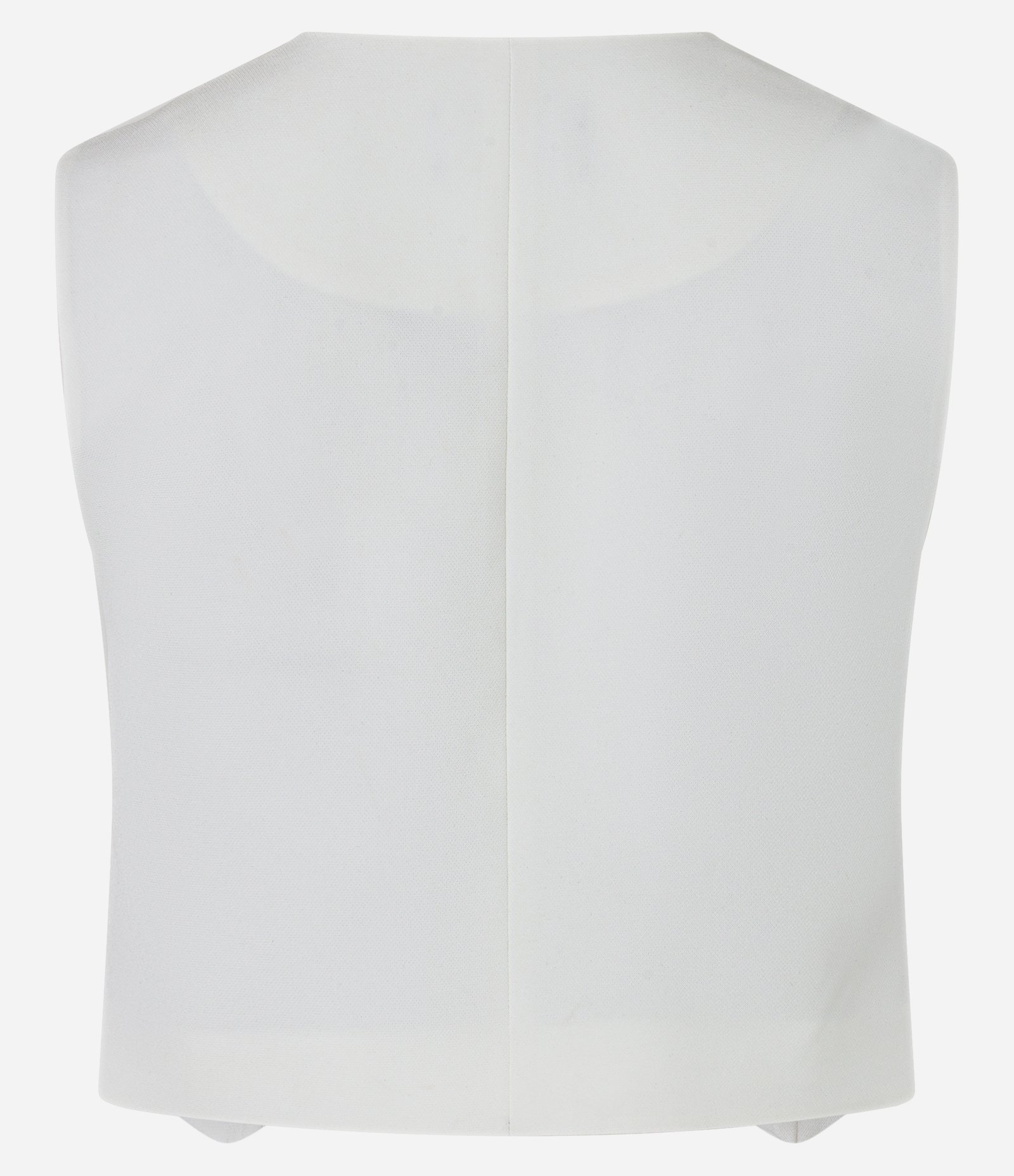 Colete em Crepe com Abotoamento e Decote V Branco 6