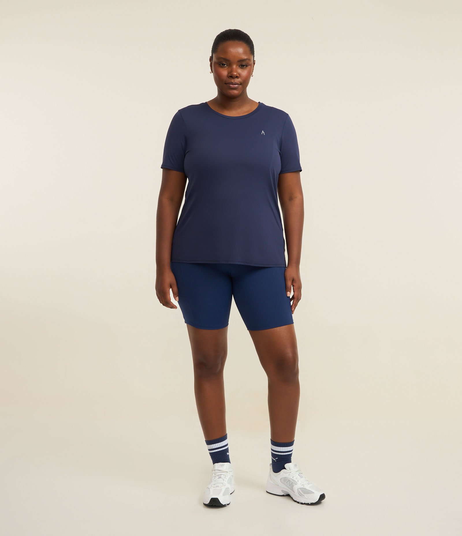 Camiseta Esportiva com Tecnologia Dry Curve & Plus Size Azul Médio 2