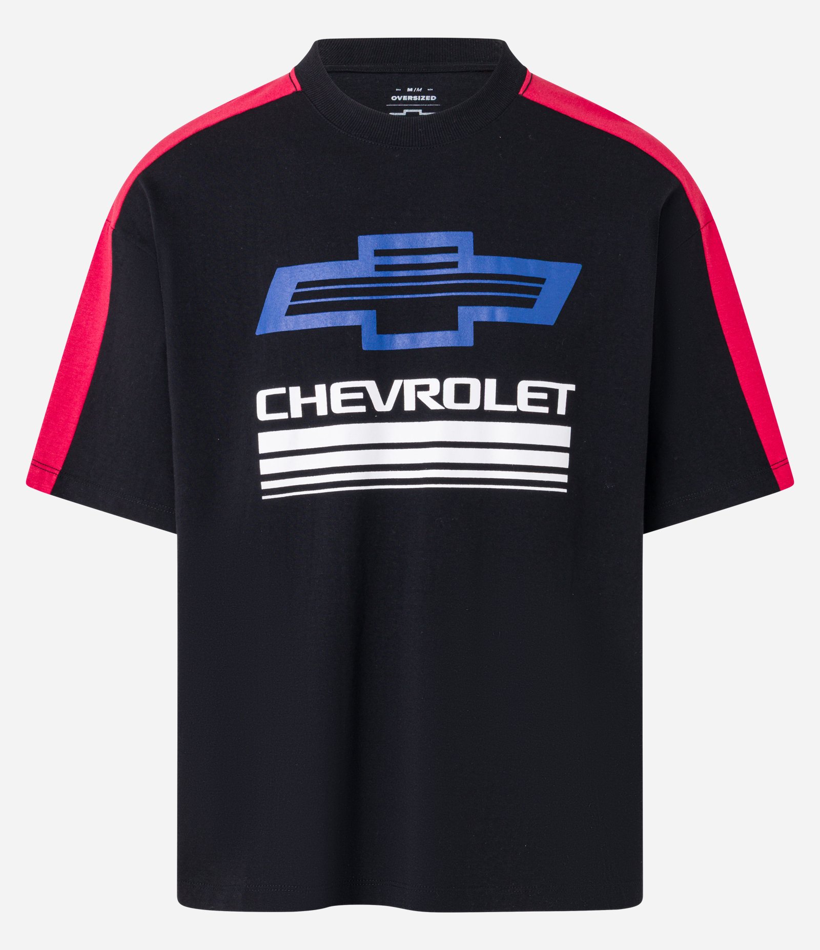Camiseta Oversized em Malhão com Estampa Chevrolet Preto 8