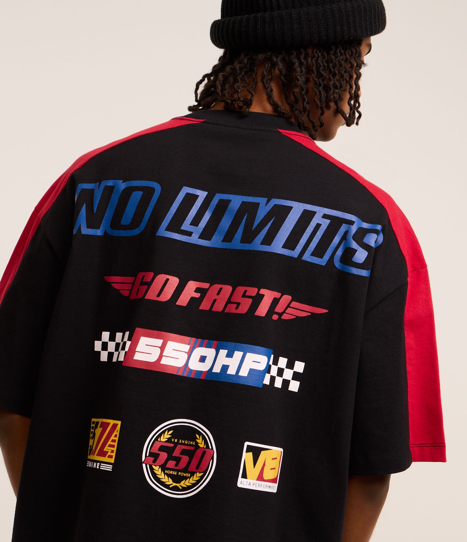 Camiseta Oversized em Malhão com Estampa Chevrolet Preto 3