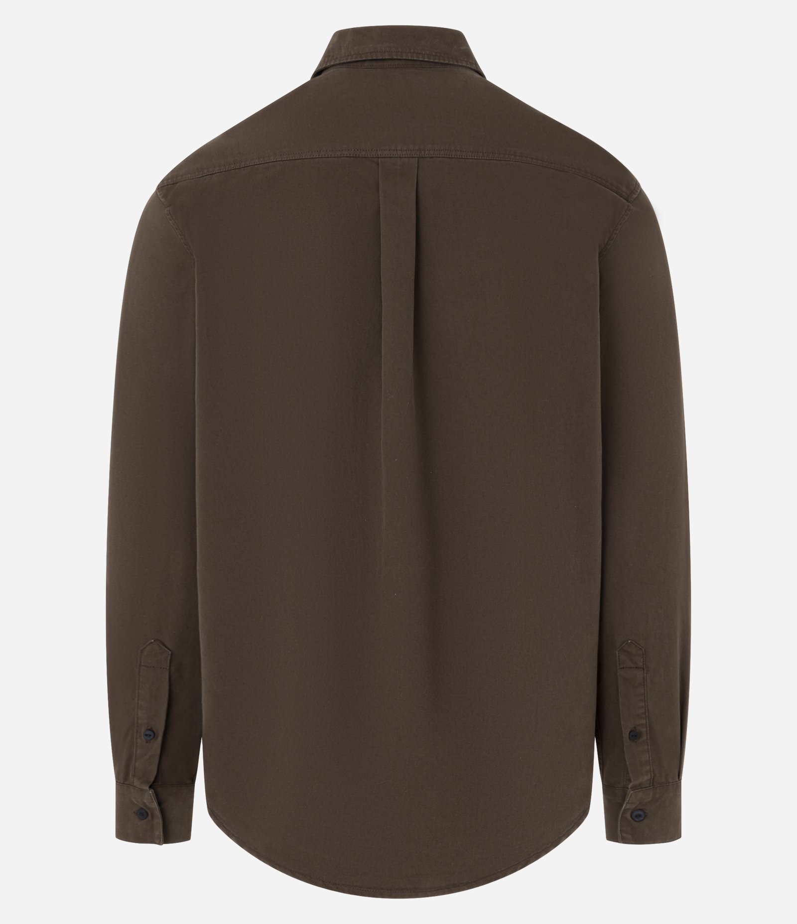 Camisa Comfort em Algodão com Bolsos Lapela e Abotoamento Marrom 2