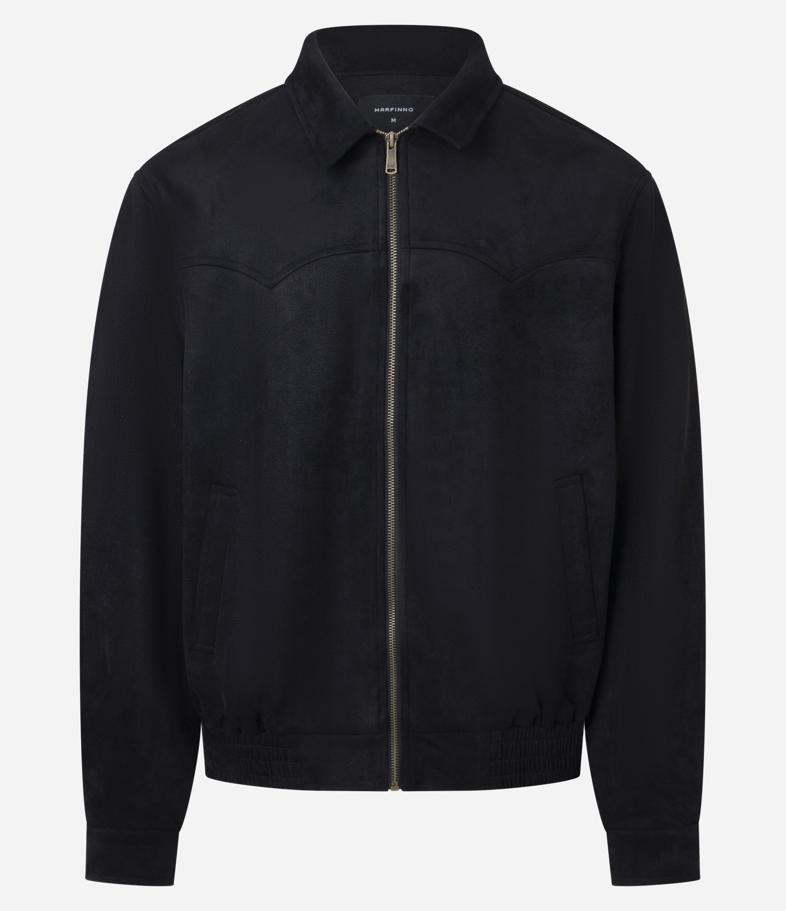 Jaqueta com Detalhes em Recorte e Barra com Elástico Preto 7