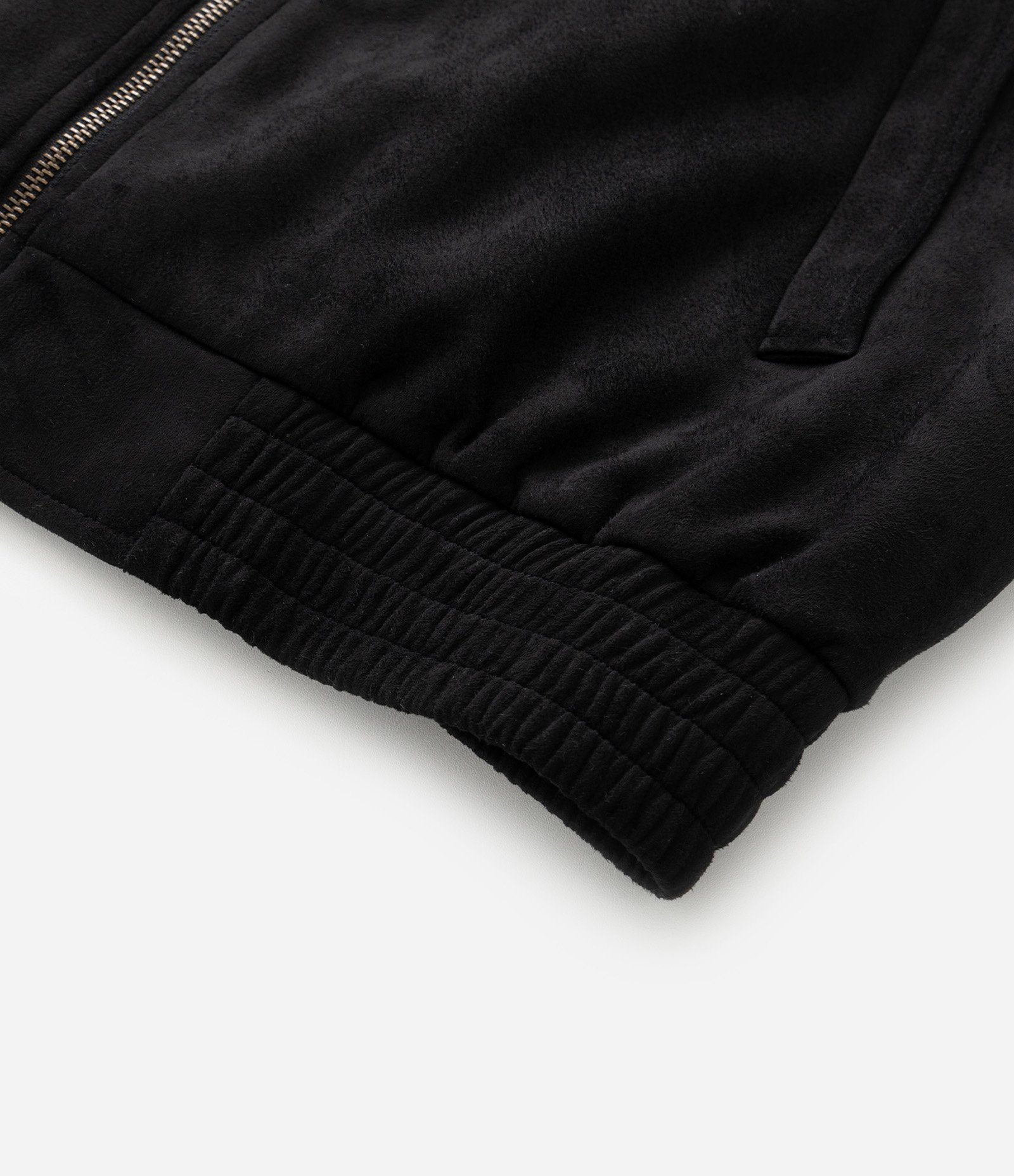 Jaqueta com Detalhes em Recorte e Barra com Elástico Preto 10