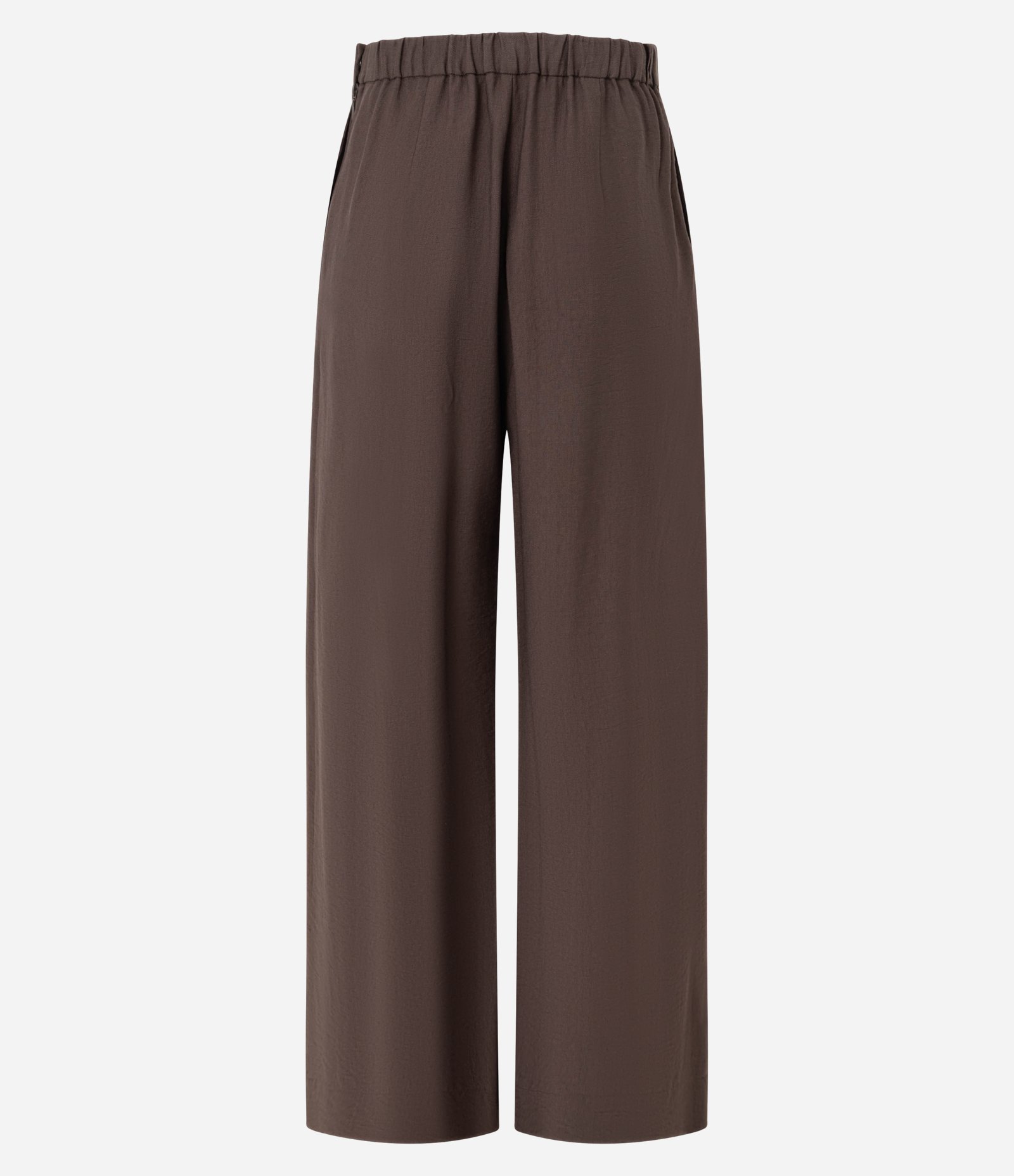 Calça Wide Leg Alfaiatada com Cintura Alta e Zíper Lateral Marrom 6