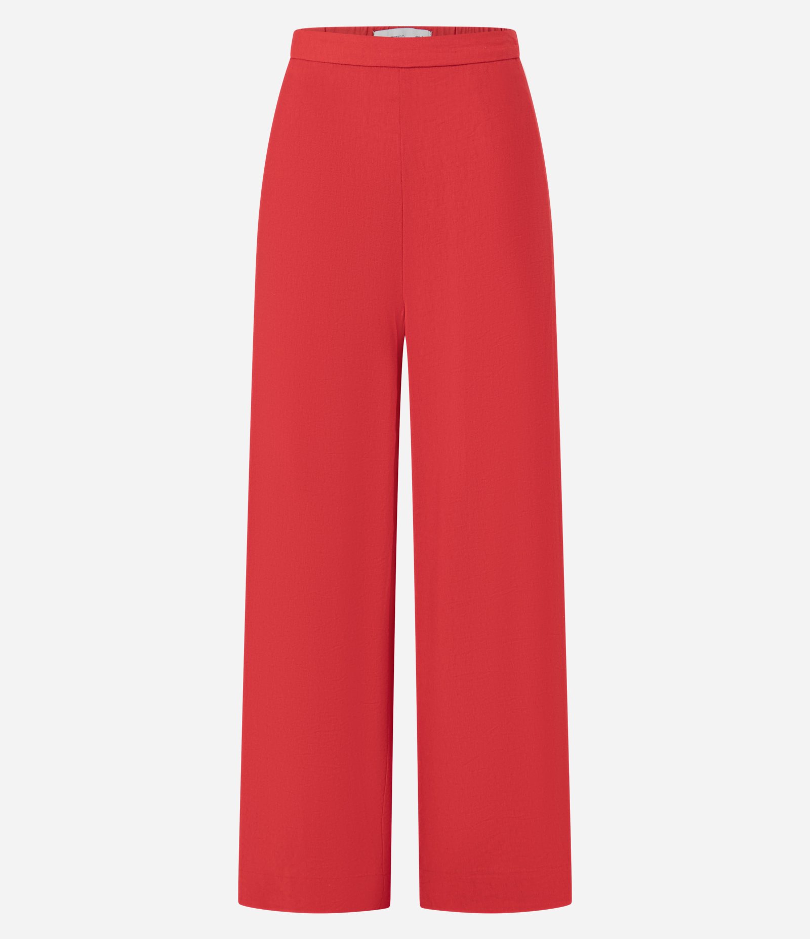Calça Wide Leg Alfaiatada com Cintura Alta e Zíper Lateral Vermelho 5