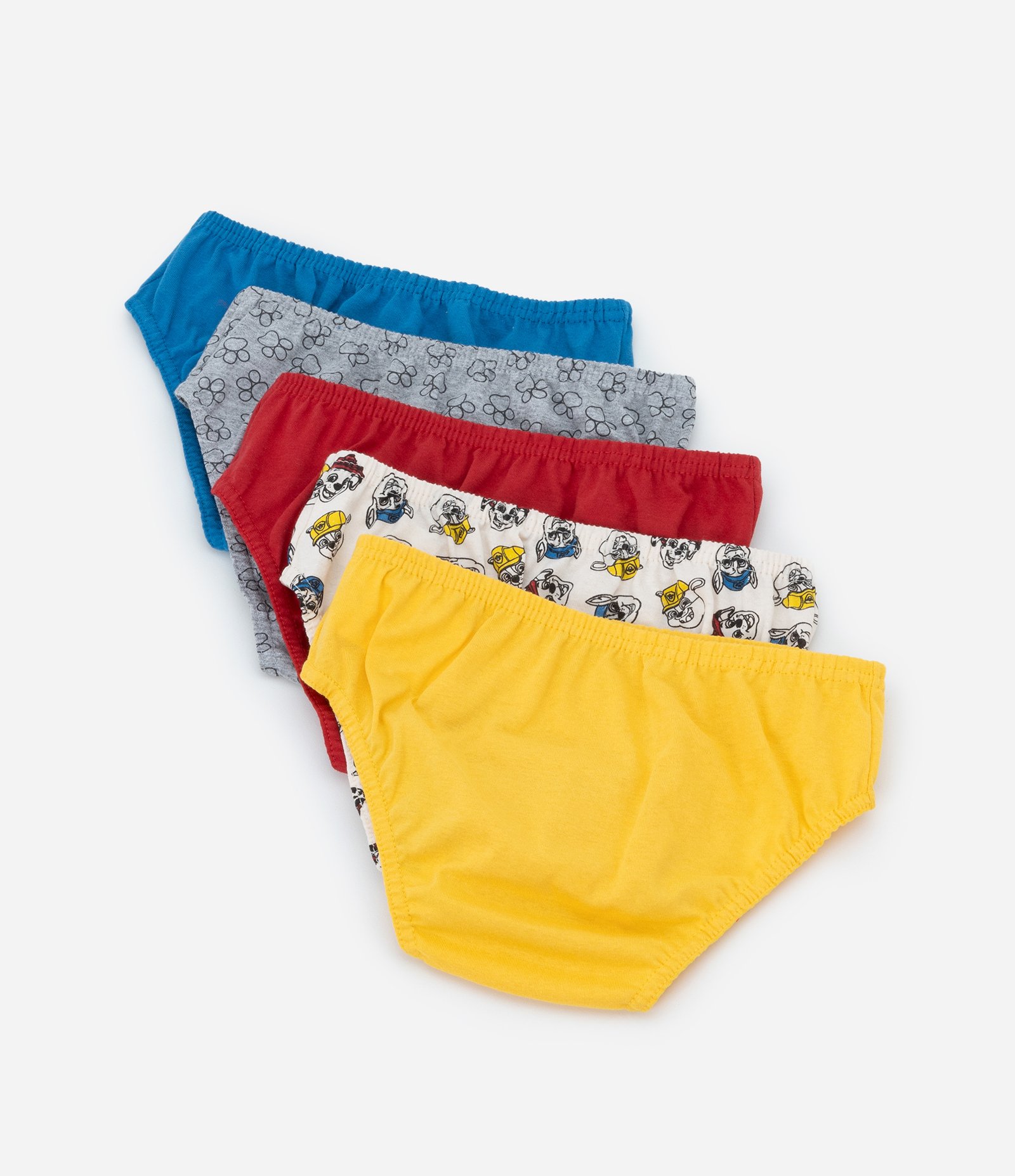 Kit 05 Cuecas Slip Infantis com Estampa Patrulha Canina - Tam 2 a 6 Anos Multicores 2