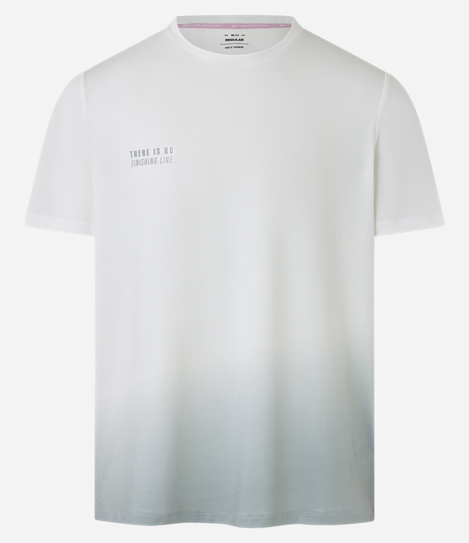 Camiseta Esportiva em Tecnologia Dry Degrade Branco 5