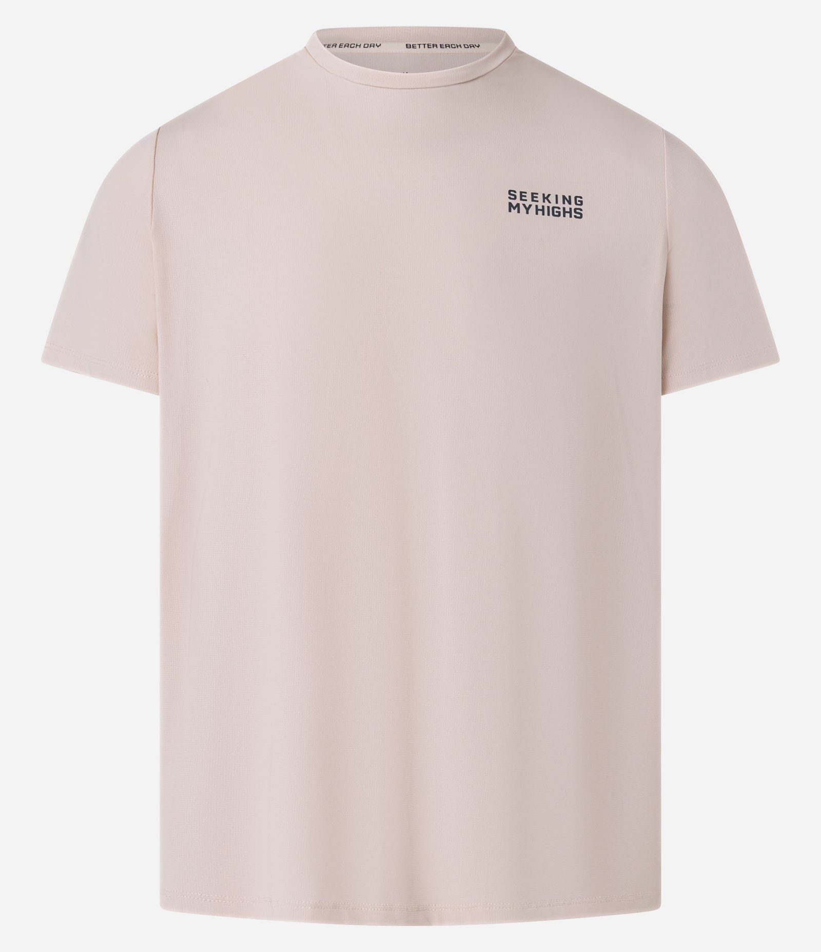 Camiseta Regular com Tecnologia Dry e Estampa Lettering Seeking My Highs Rosa 6