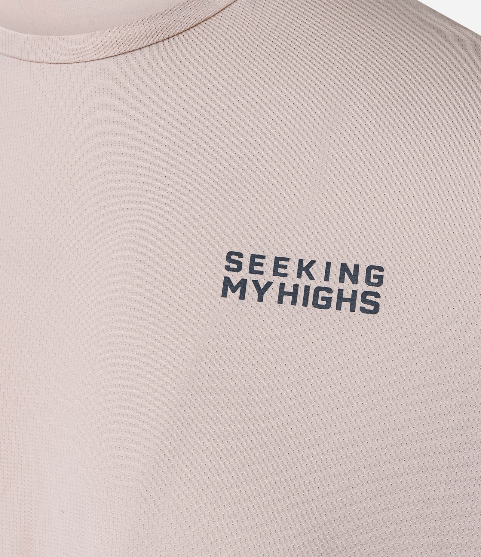 Camiseta Regular com Tecnologia Dry e Estampa Lettering Seeking My Highs Rosa 7