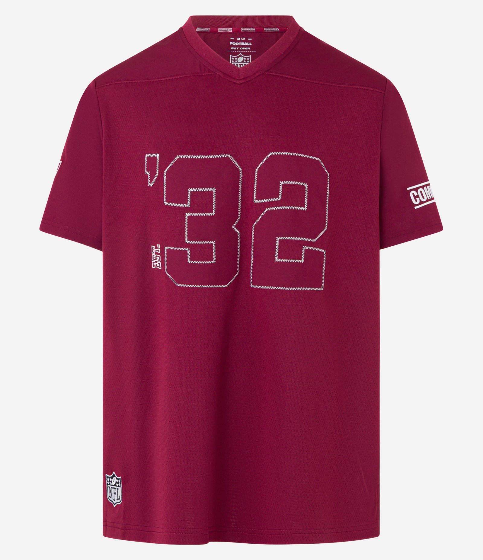 Camiseta Esportiva com Tecnologia Dry e Estampa NFL Commanders Vermelho 8
