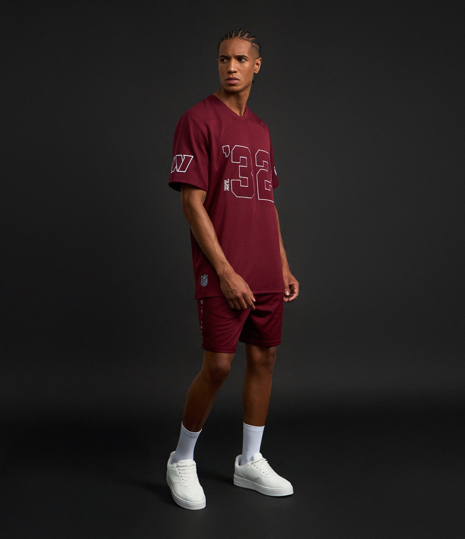 Camiseta Esportiva com Tecnologia Dry e Estampa NFL Commanders Vermelho 2