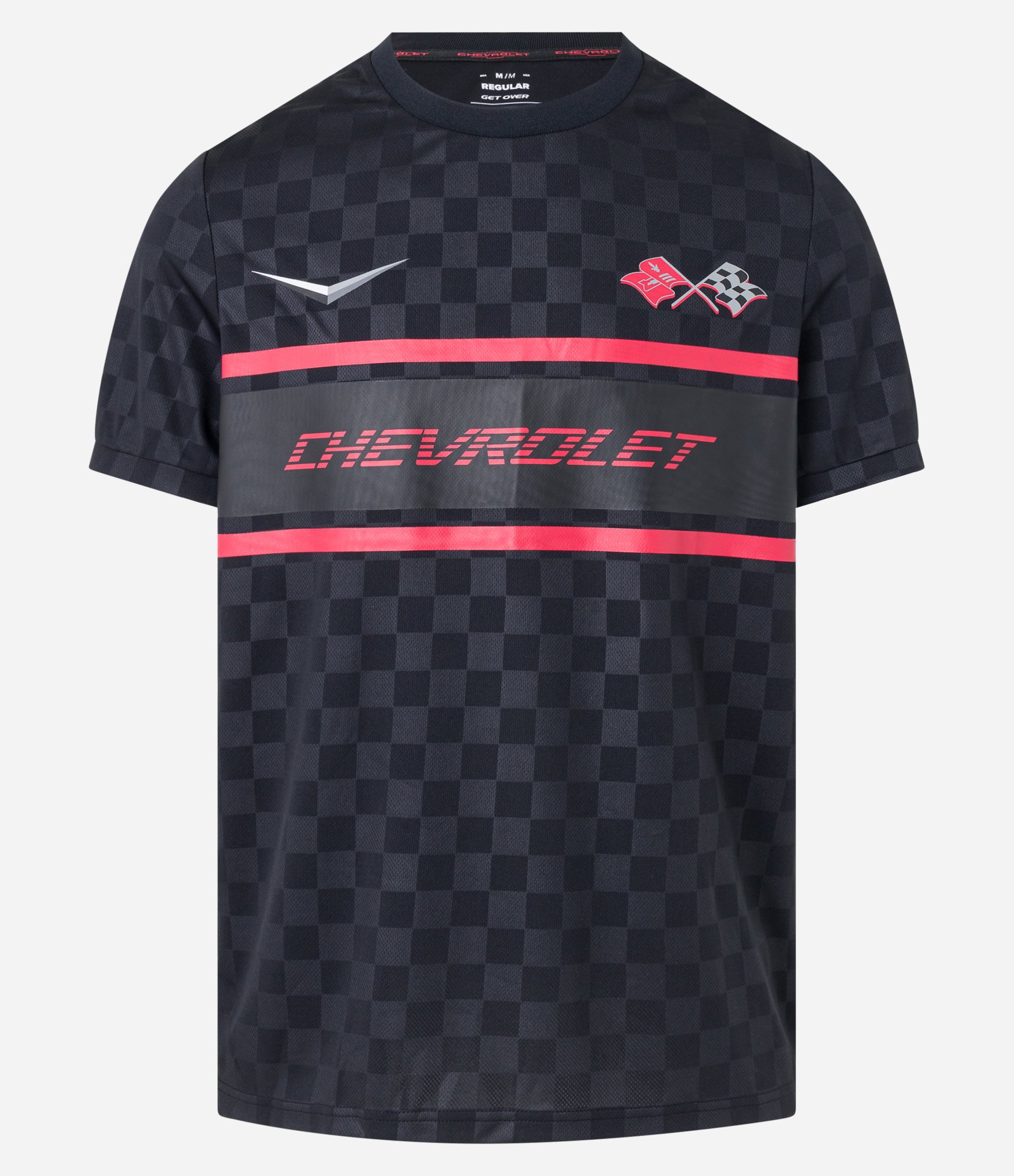 Camiseta Esportiva em Tecnologia Dry com Estampa Chevrolet Cinza 5