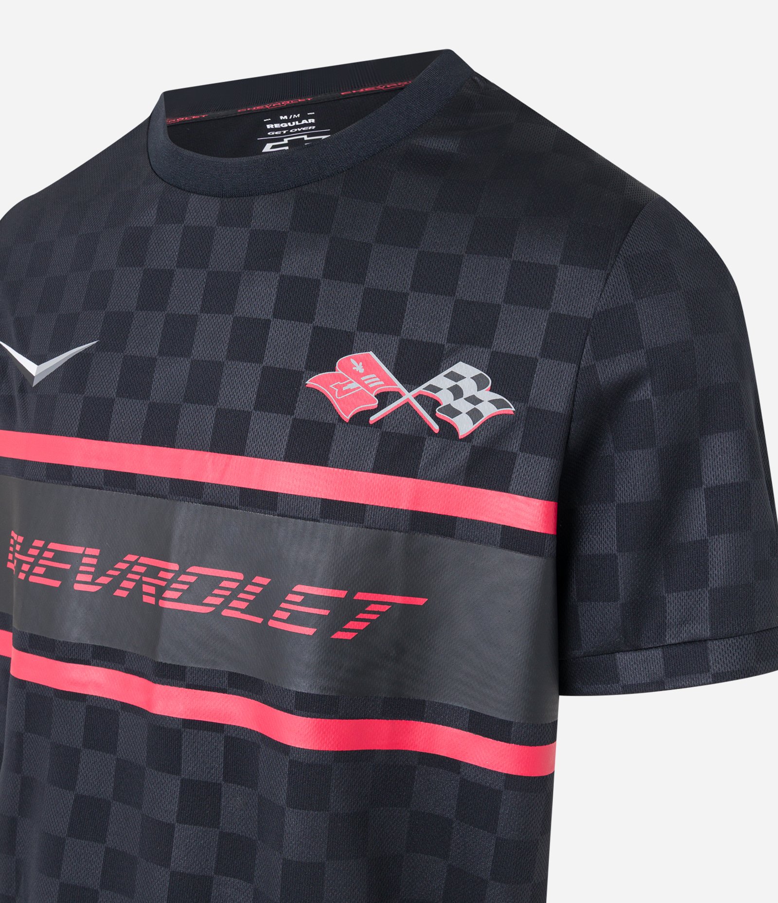 Camiseta Esportiva em Tecnologia Dry com Estampa Chevrolet Cinza 6