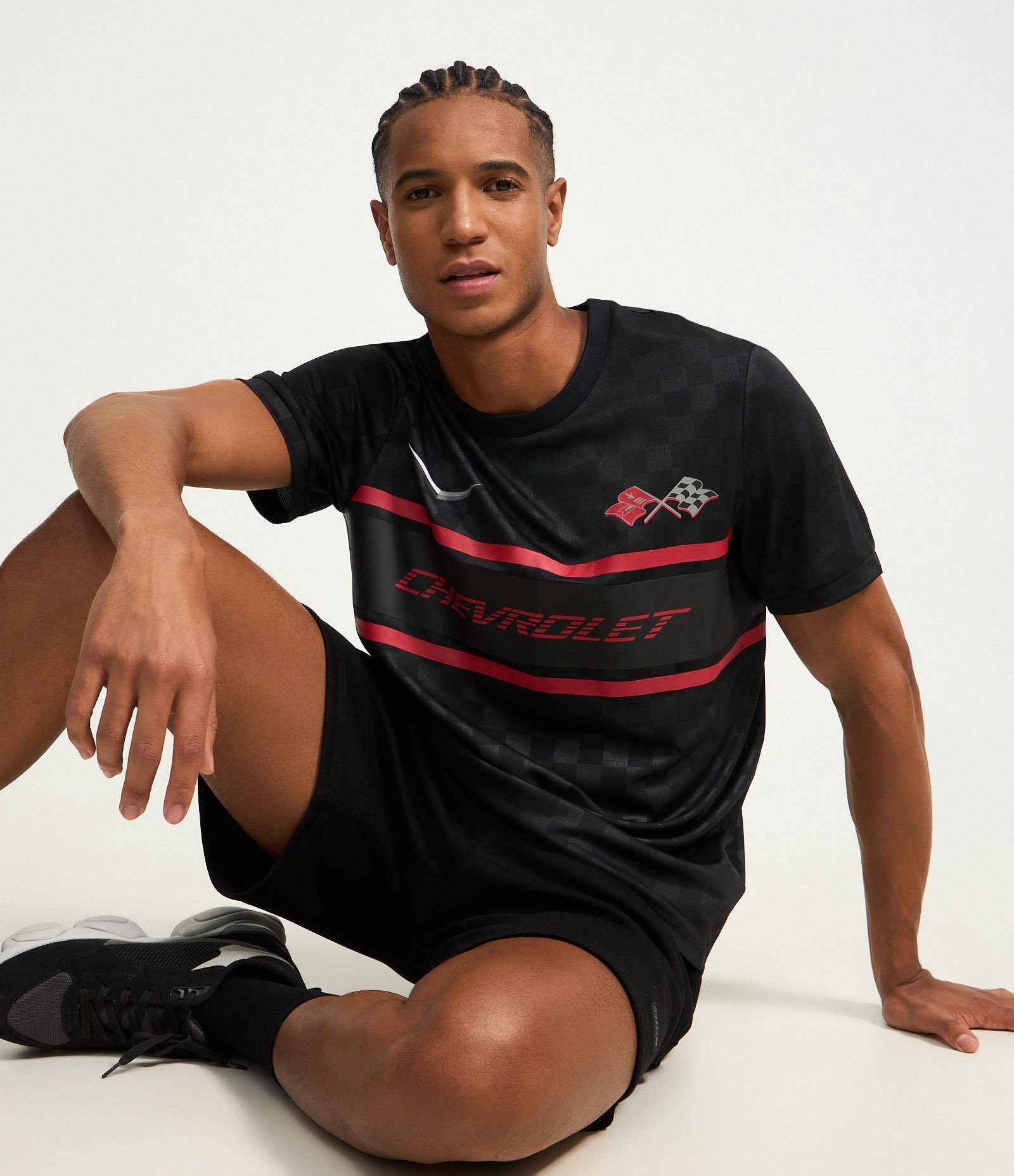 Camiseta Esportiva em Tecnologia Dry com Estampa Chevrolet Cinza 1