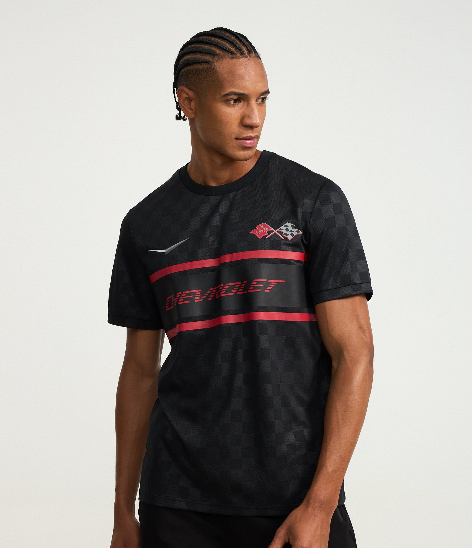 Camiseta Esportiva em Tecnologia Dry com Estampa Chevrolet Cinza 3