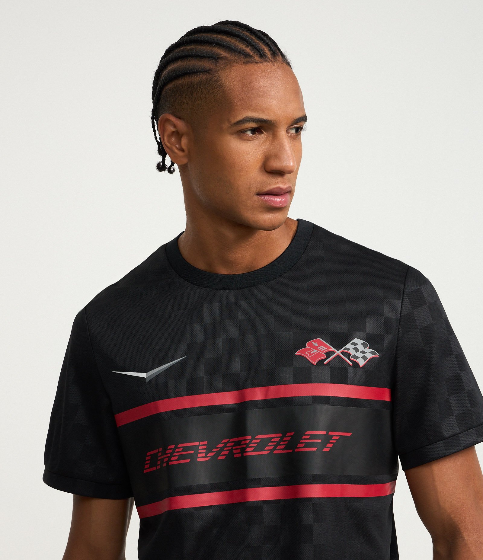 Camiseta Esportiva em Tecnologia Dry com Estampa Chevrolet Cinza 4