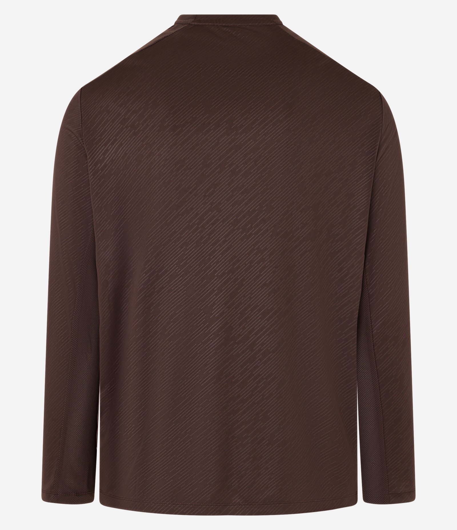 Camiseta Esportiva com Estampa Riscada com Proteção UV Marrom 7