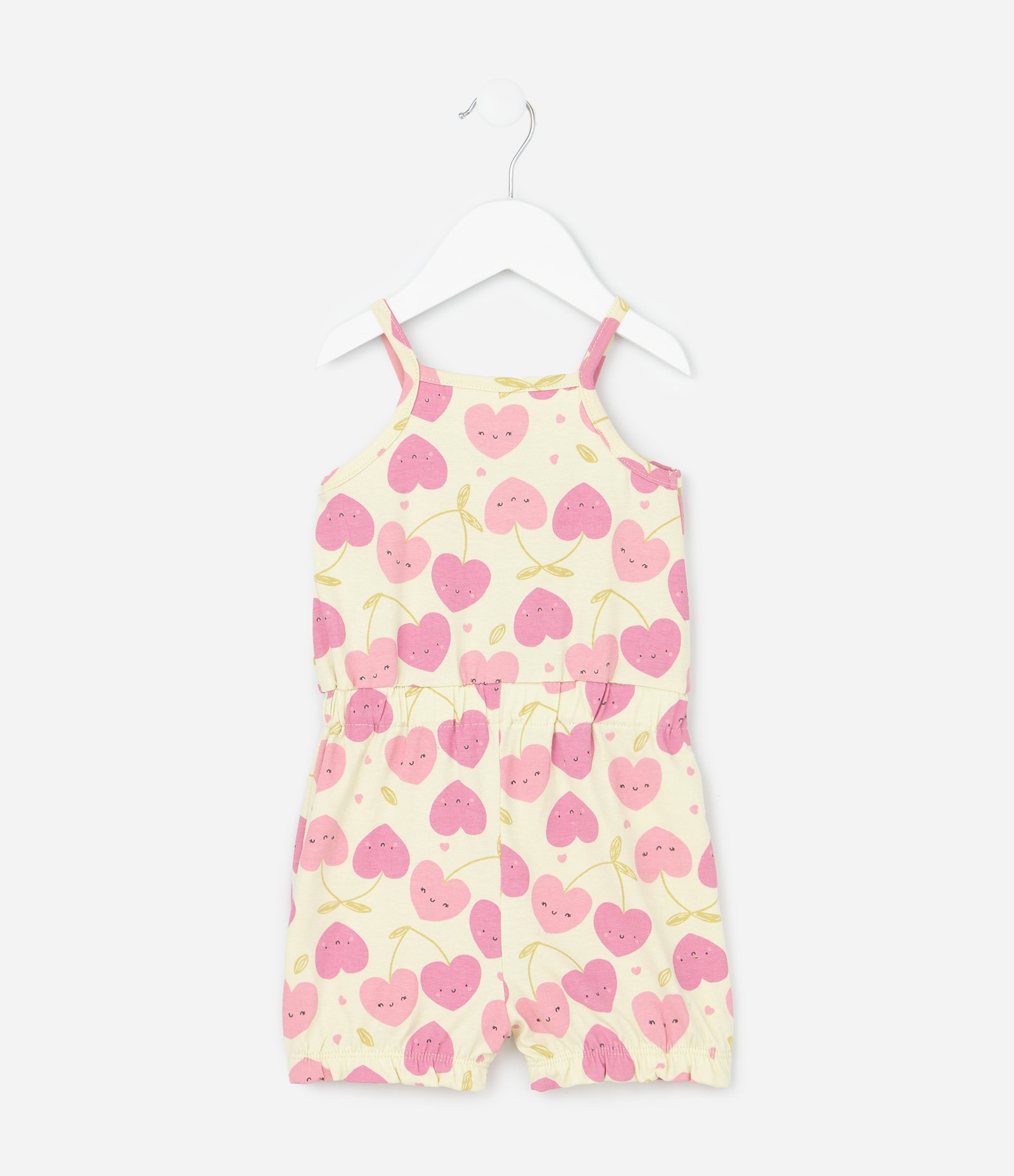 Macaquinho Infantil com Estampa de Cerejas - Tam 0 a 18 Meses Verde 3