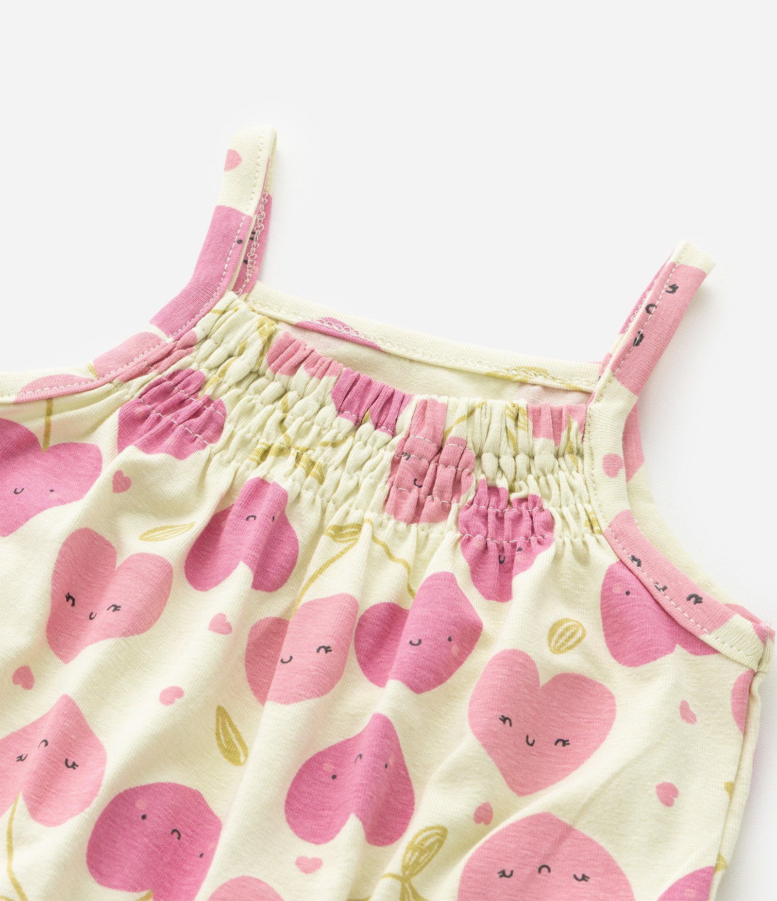 Macaquinho Infantil com Estampa de Cerejas - Tam 0 a 18 Meses Verde 7