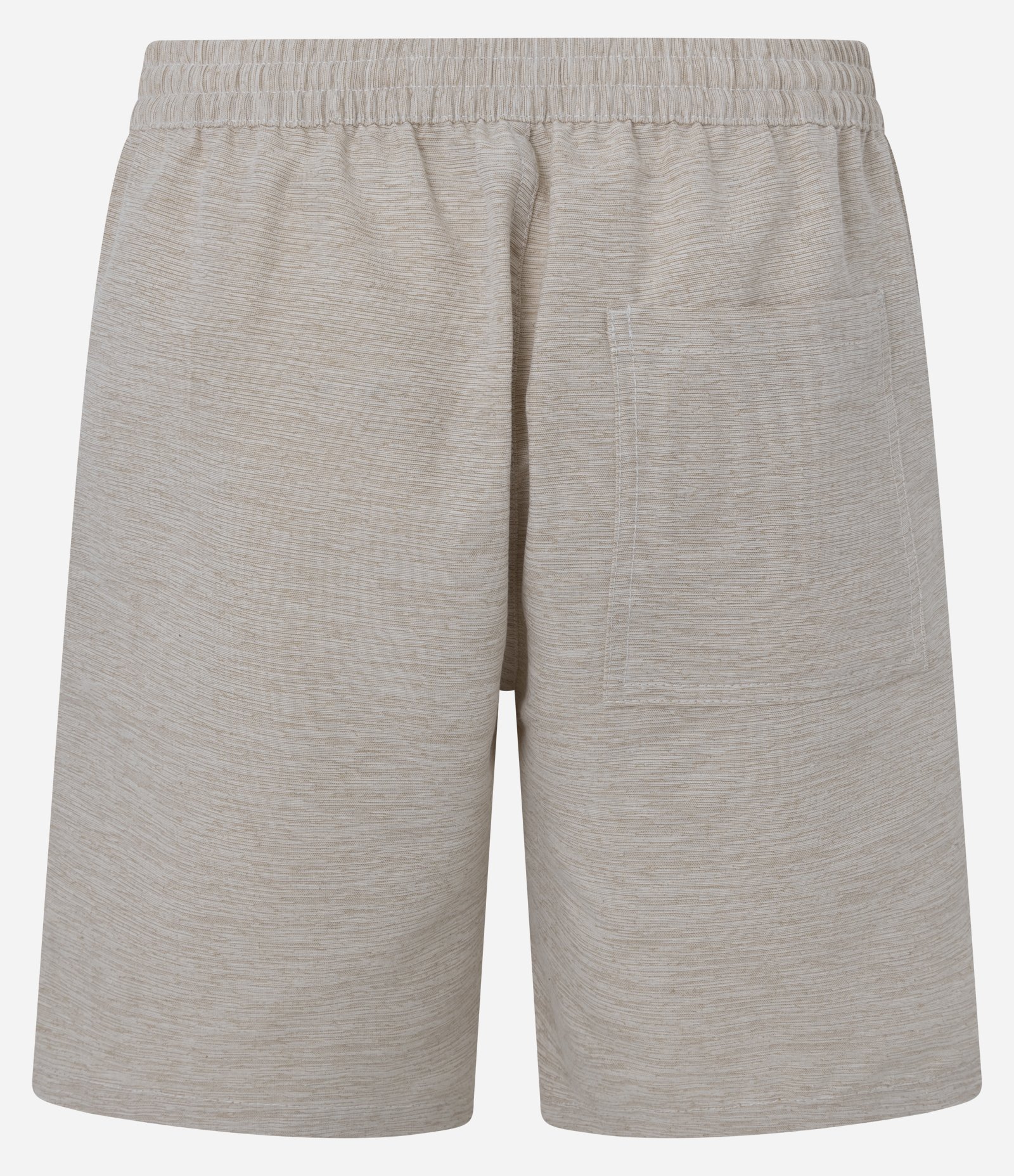 Bermuda Regular com Cordão e Efeito Rajado Bege 7