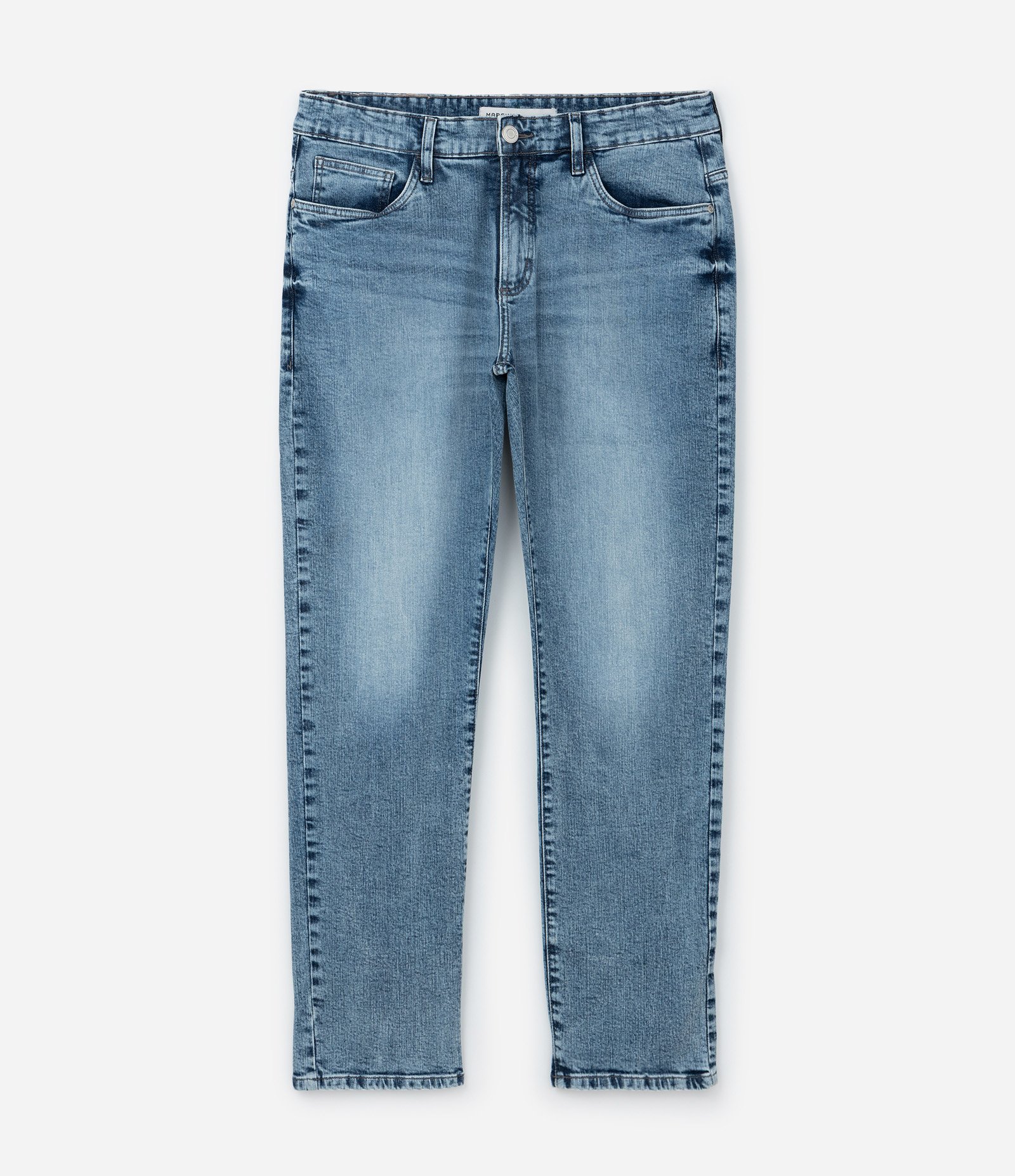 Calça Jeans com Elastano Slim com Lavagem Azul 5
