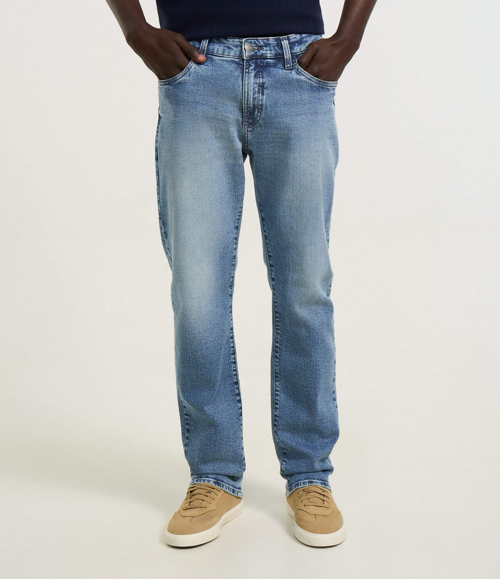 Calça Jeans com Elastano Slim com Lavagem Azul 2