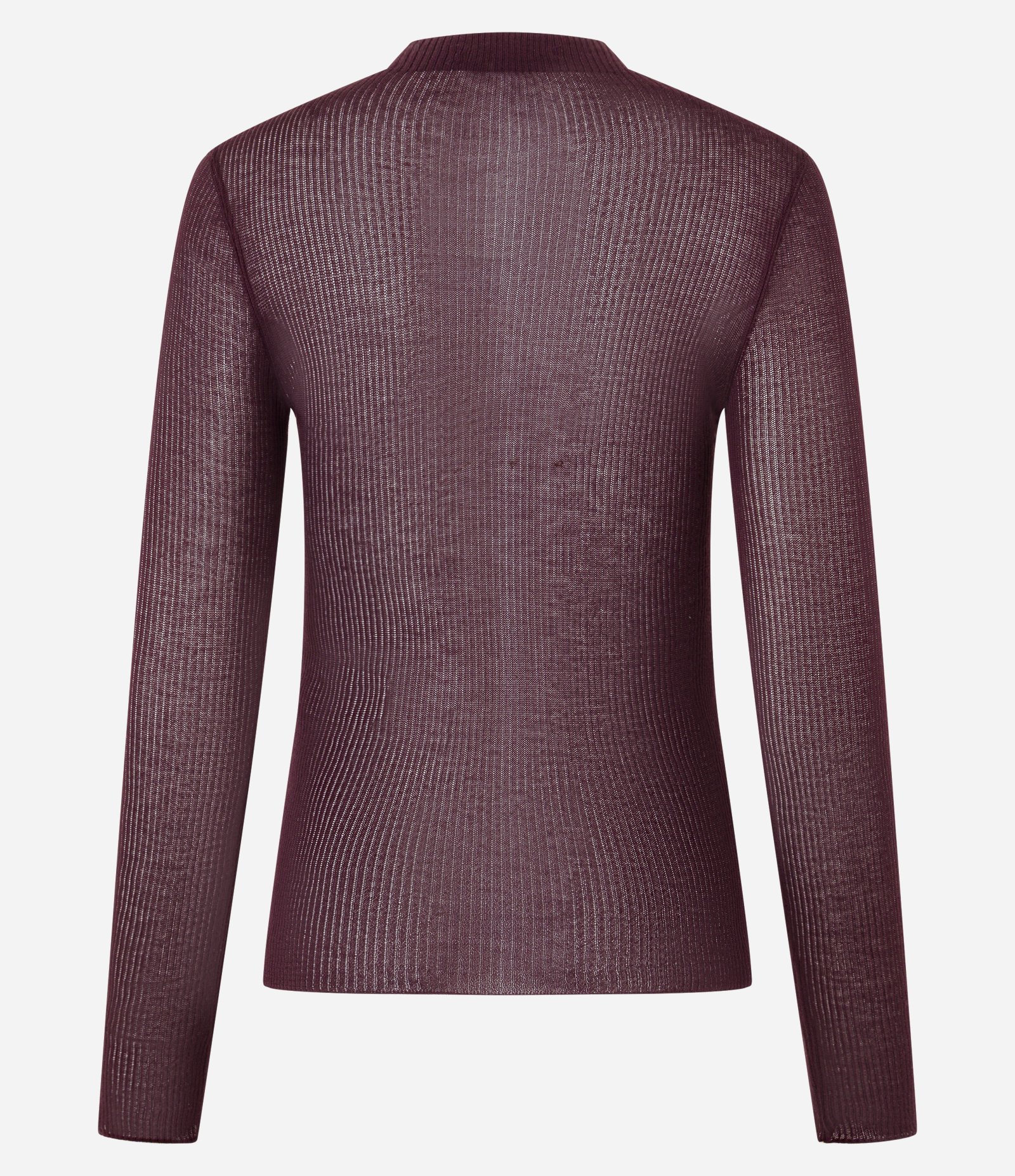 Blusa em Tricô Segunda Pele com Golinha Bordô 7