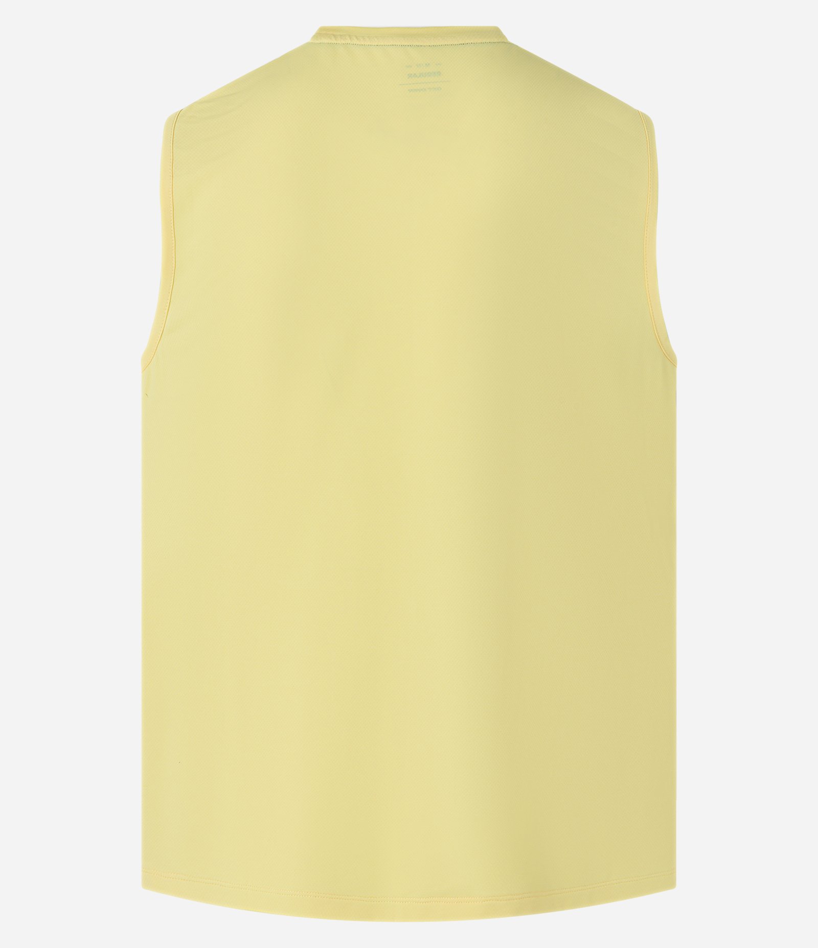 Regata Esportiva Regular em Tecnologia Dry Laser Cut com Estampa Localizada Amarelo 9