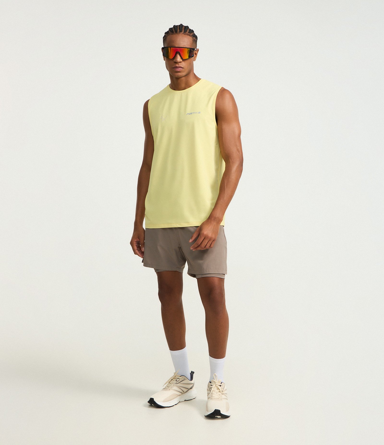 Regata Esportiva Regular em Tecnologia Dry Laser Cut com Estampa Localizada Amarelo 5